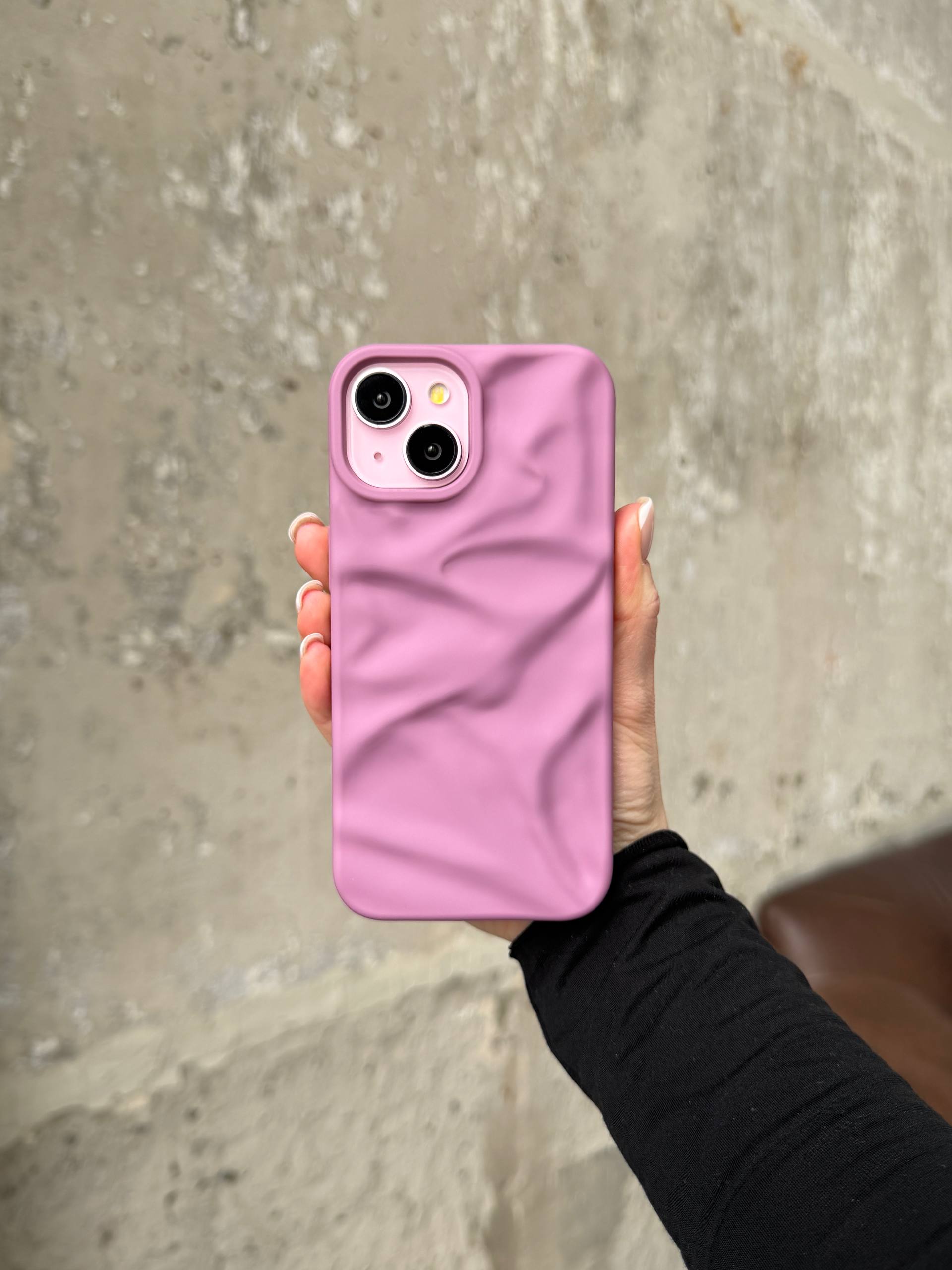 Чехол матовый волнистый Wave Case для iPhone 14+ Mauve (08)