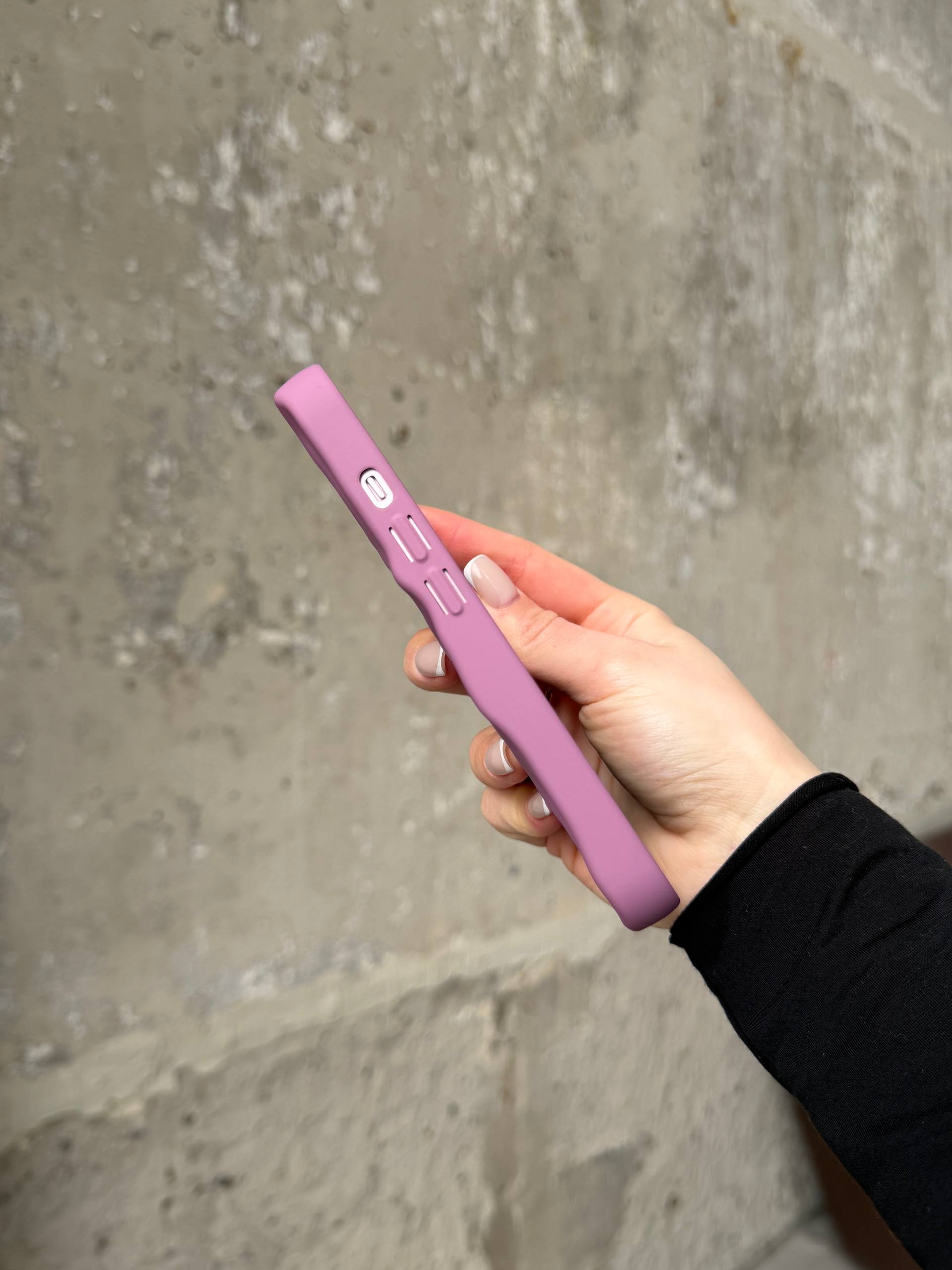 Чехол матовый волнистый Wave Case для iPhone 14+ Mauve (08)