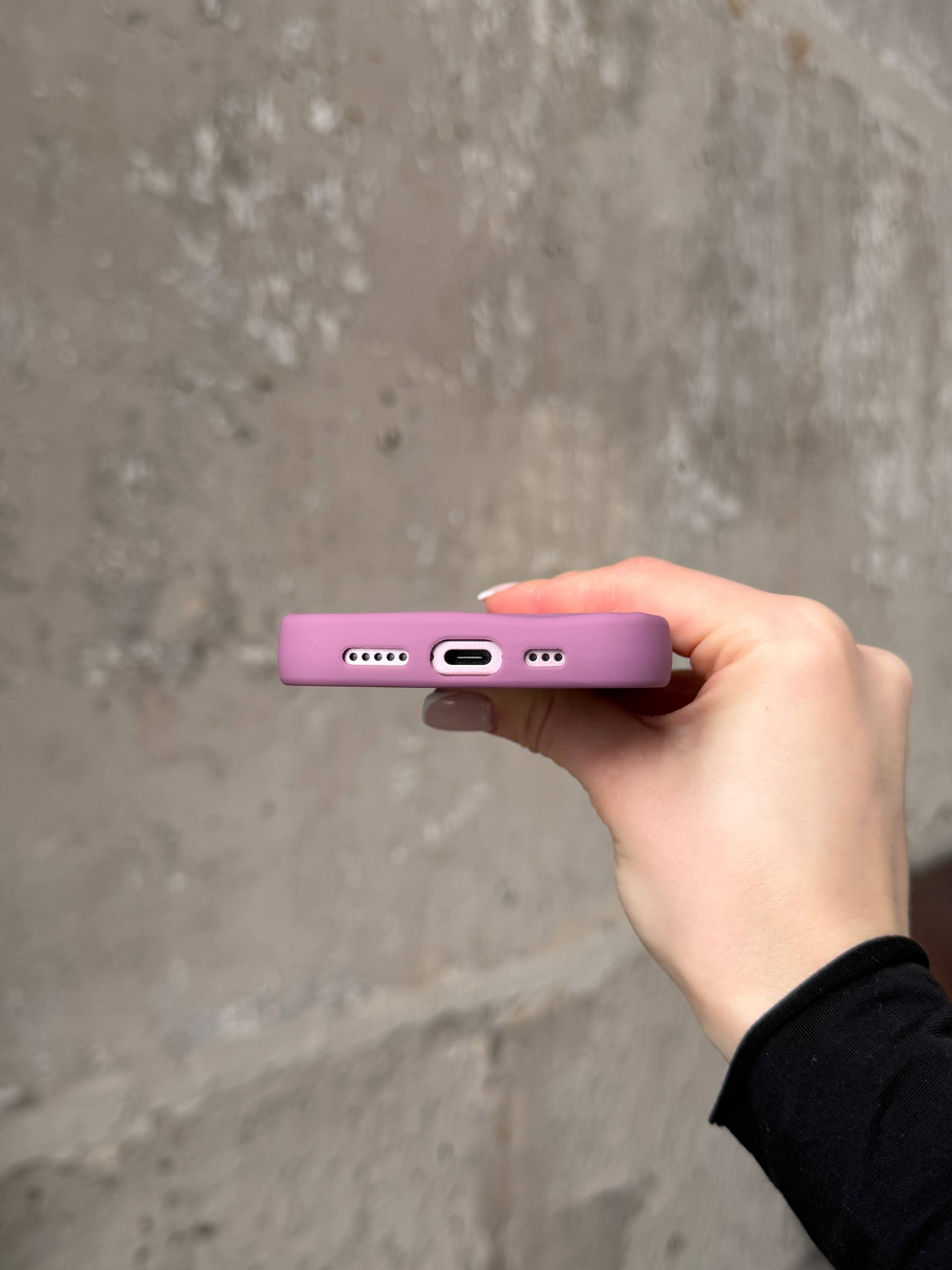 Чехол матовый волнистый Wave Case для iPhone 14+ Mauve (08)