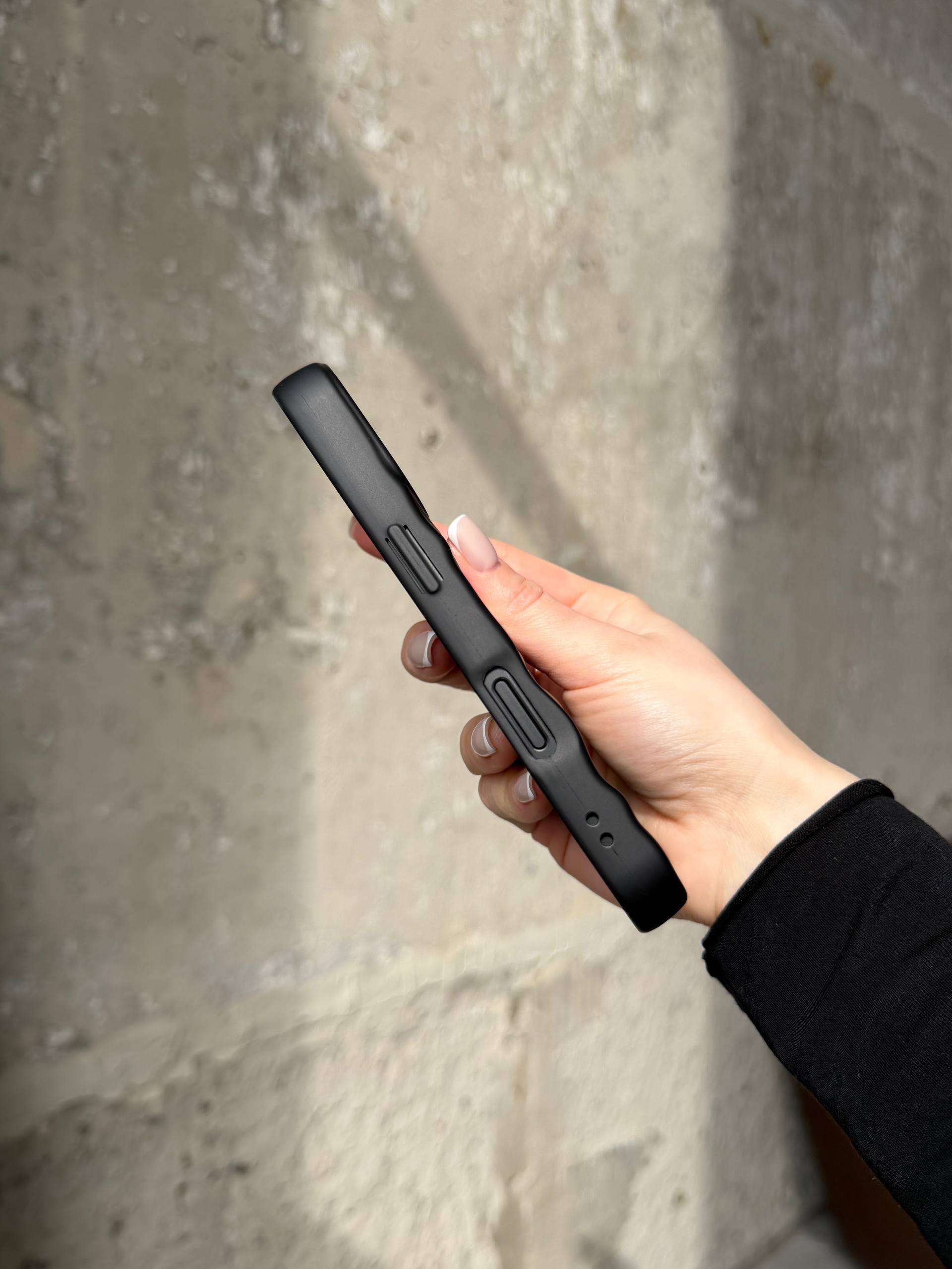 Чохол матовий хвилястий Wave Case на iPhone 17 Black (07)