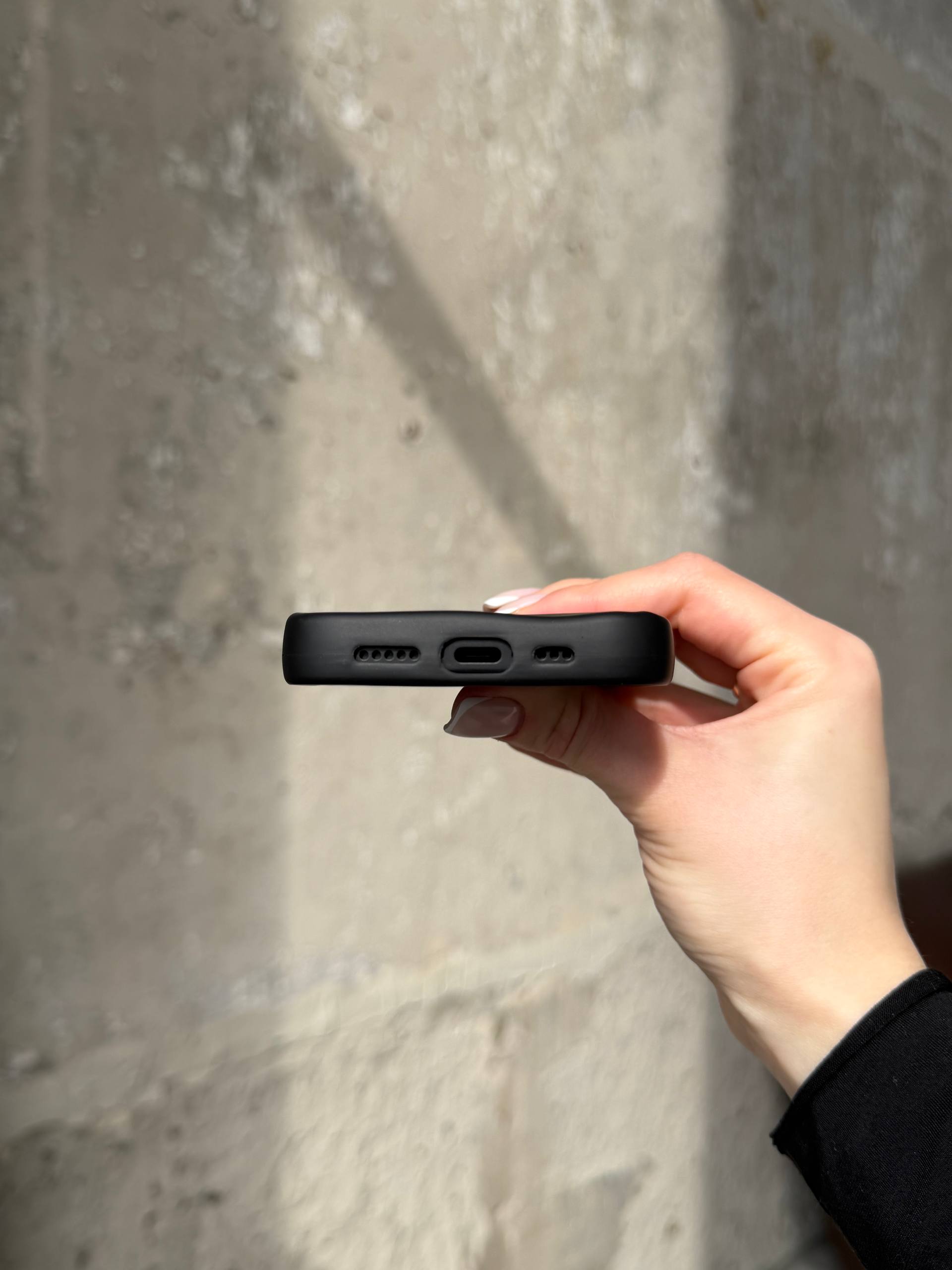 Чохол матовий хвилястий Wave Case на iPhone 17 Black (07)