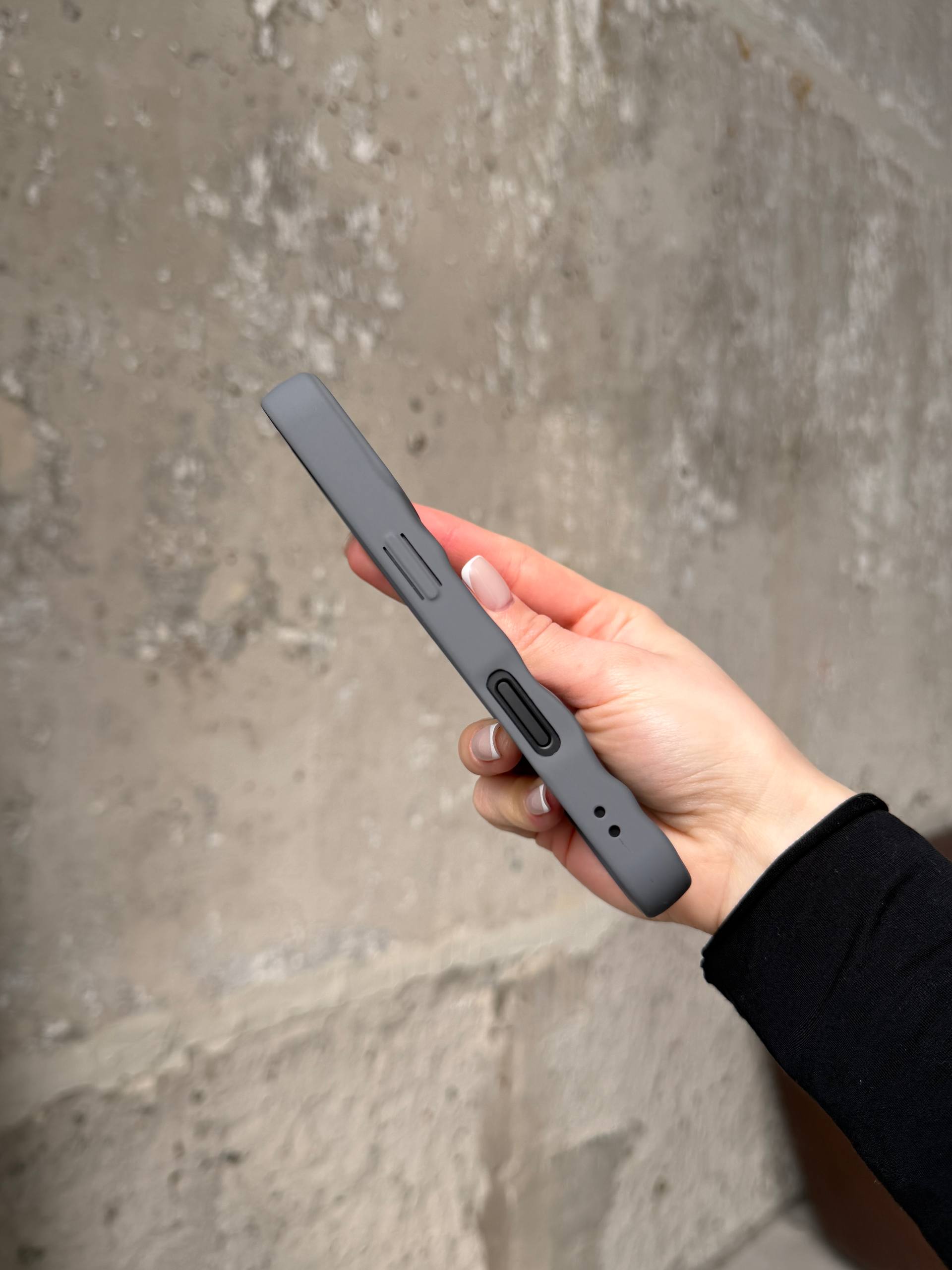 Чехол матовый волнистый Wave Case для iPhone 17 Grey (02)