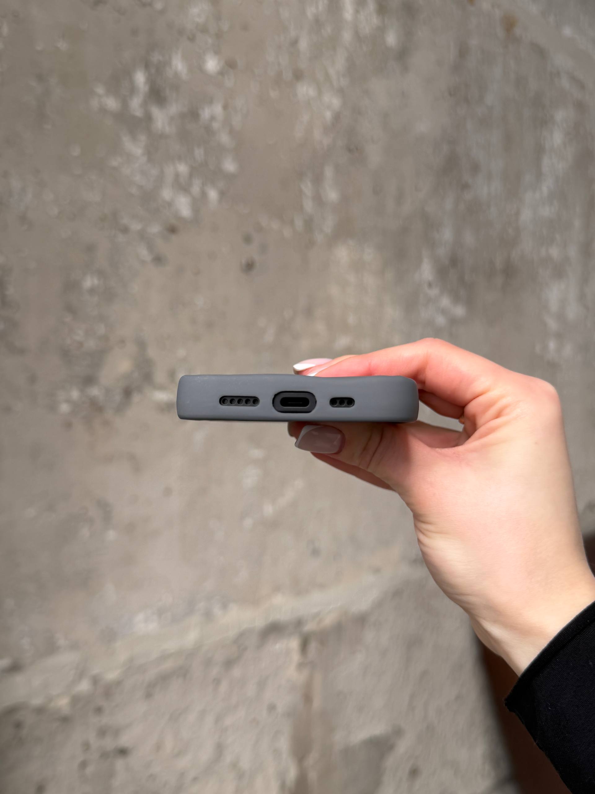 Чехол матовый волнистый Wave Case для iPhone 17 Grey (02)