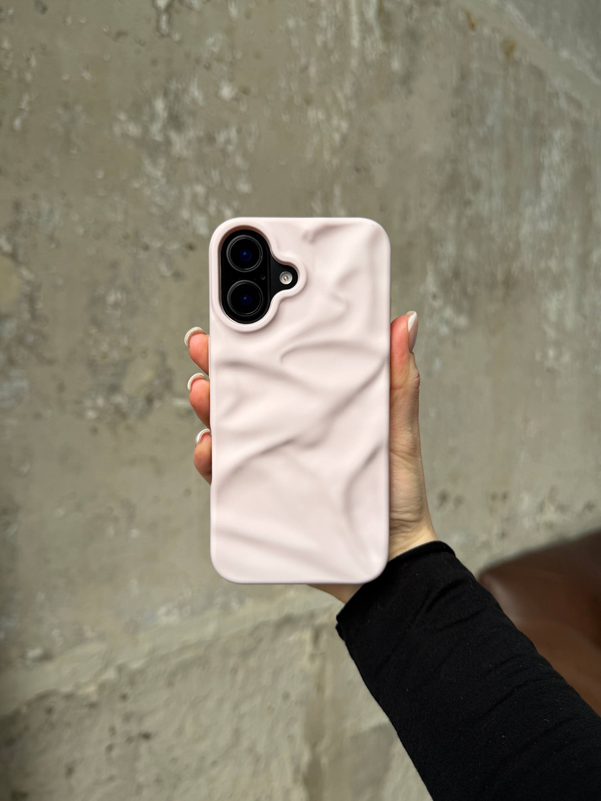 Чохол матовий хвилястий Wave Case на iPhone 17 Chalk Pink (04)