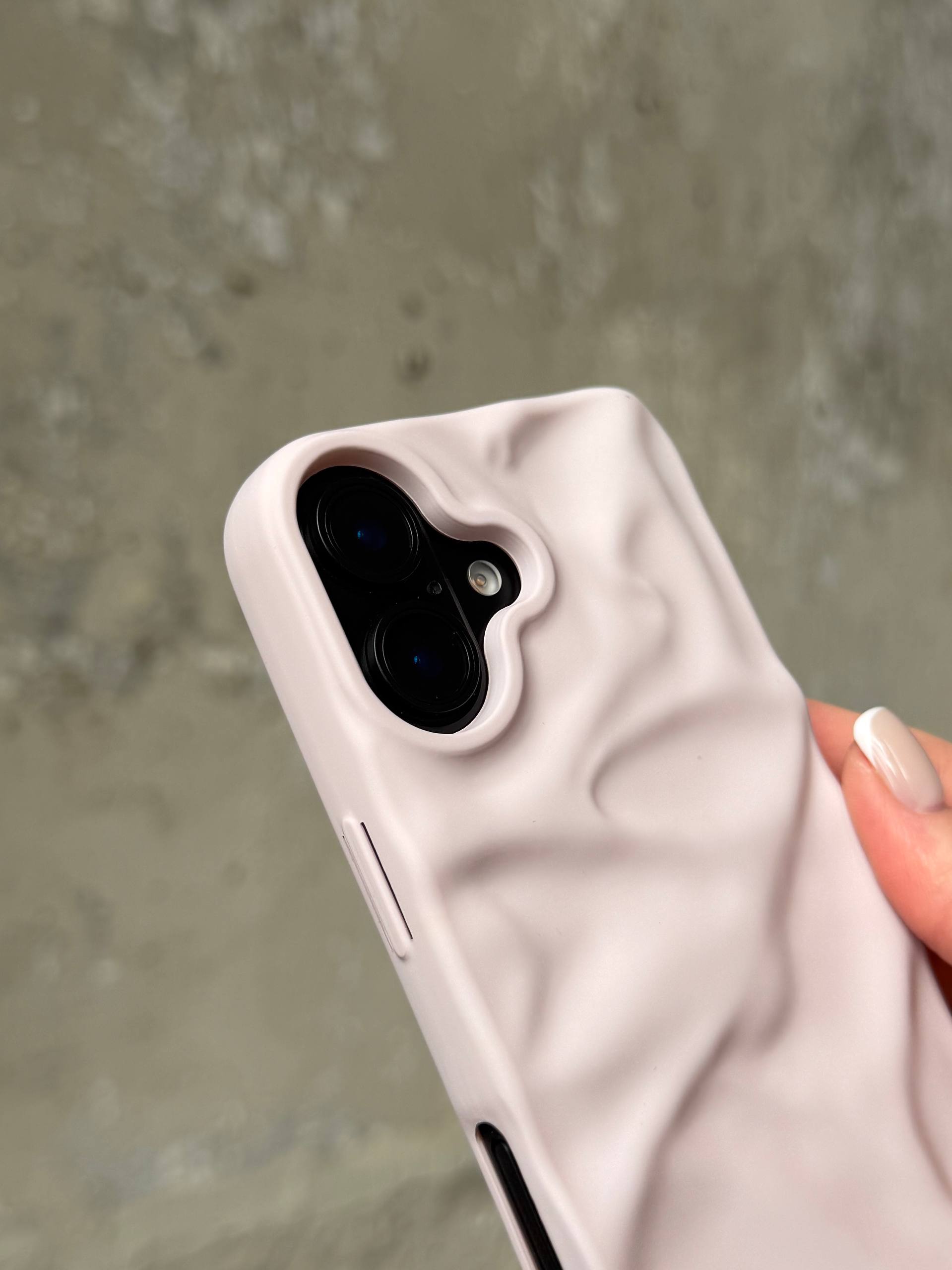Чохол матовий хвилястий Wave Case на iPhone 17 Chalk Pink (04)