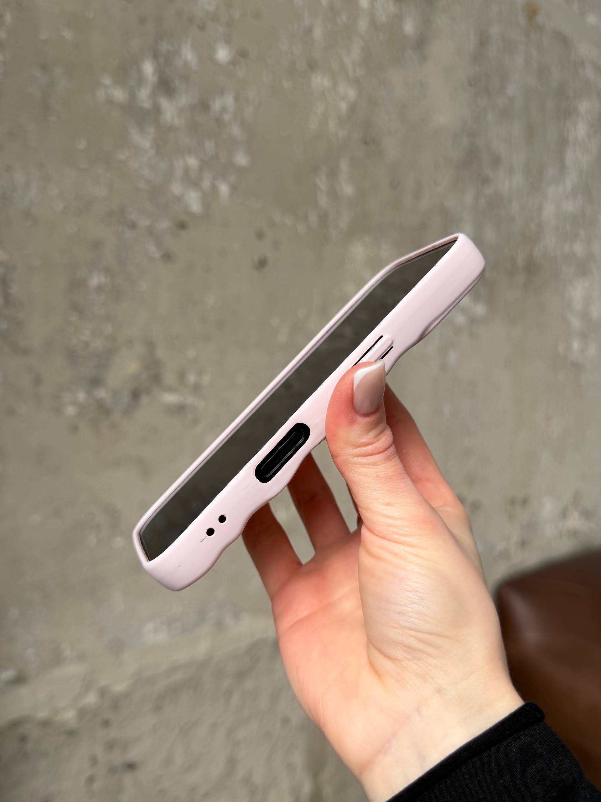 Чохол матовий хвилястий Wave Case на iPhone 17 Chalk Pink (04)