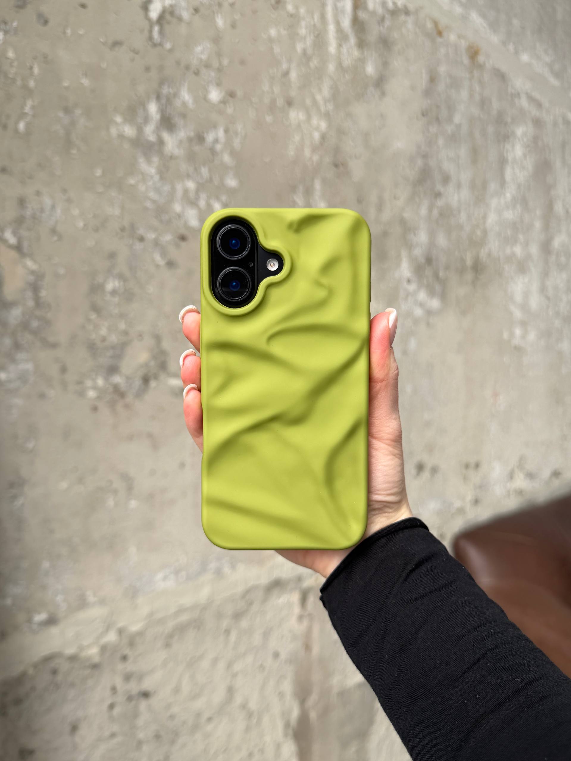 Чохол матовий хвилястий Wave Case на iPhone 17 Green (09)