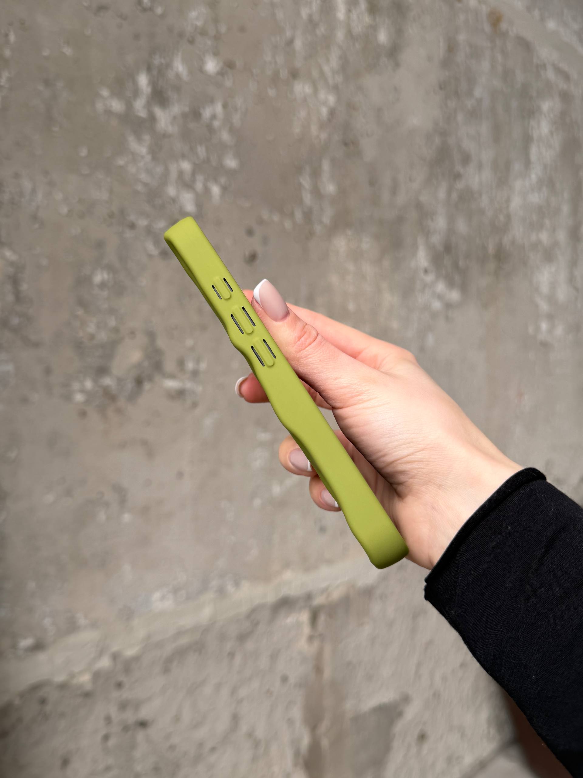 Чехол матовый волнистый Wave Case для iPhone 17 Green (09)