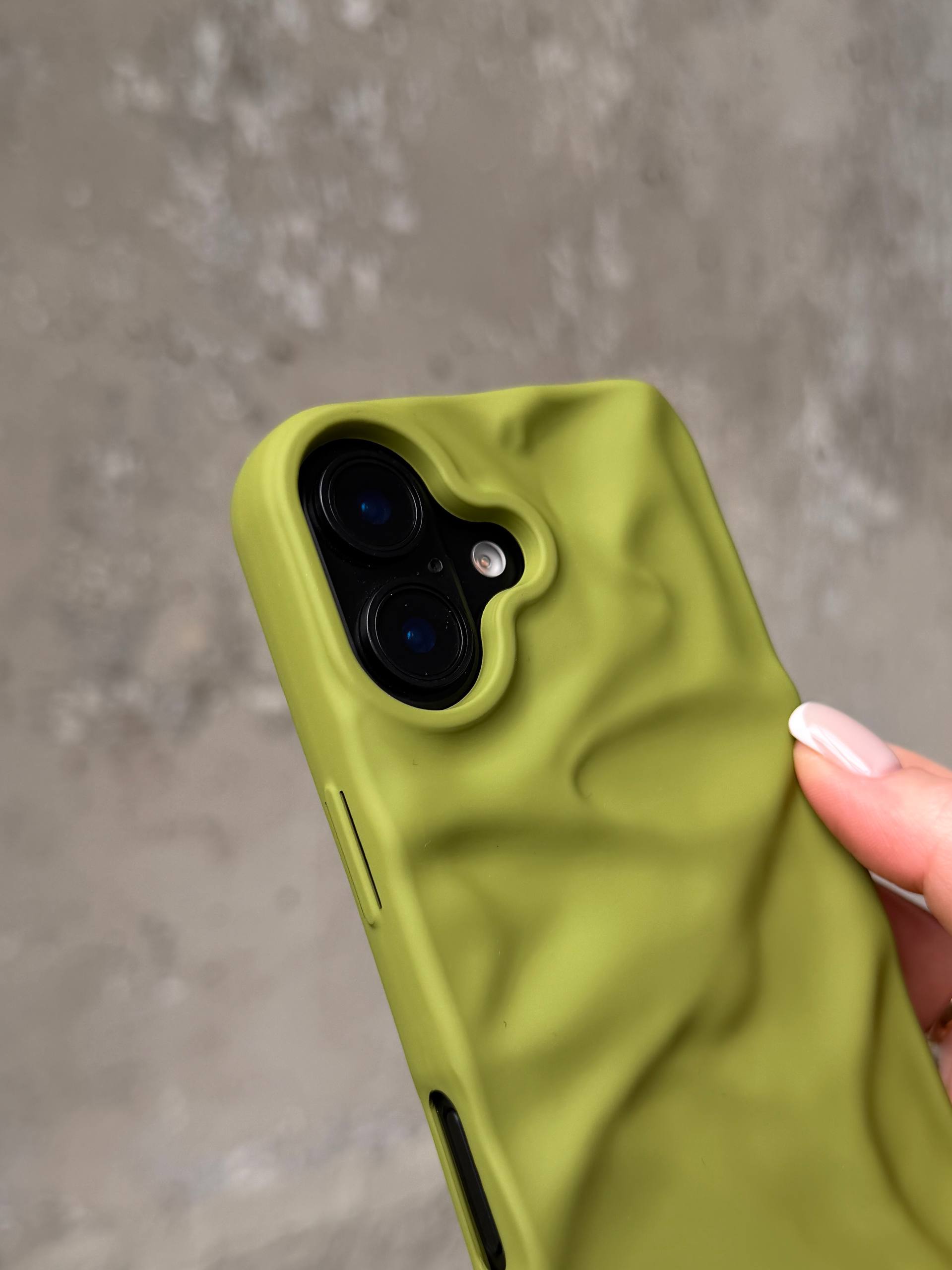 Чехол матовый волнистый Wave Case для iPhone 17 Green (09)
