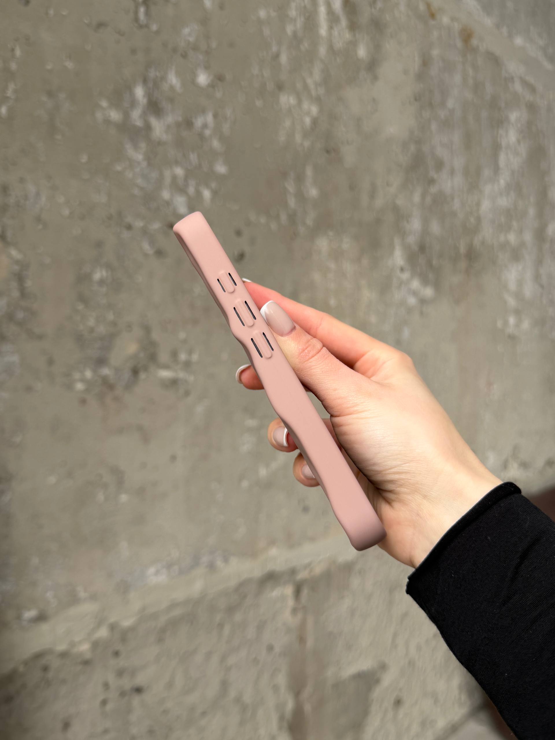 Чехол матовый волнистый Wave Case на iPhone 17 Powder (06)