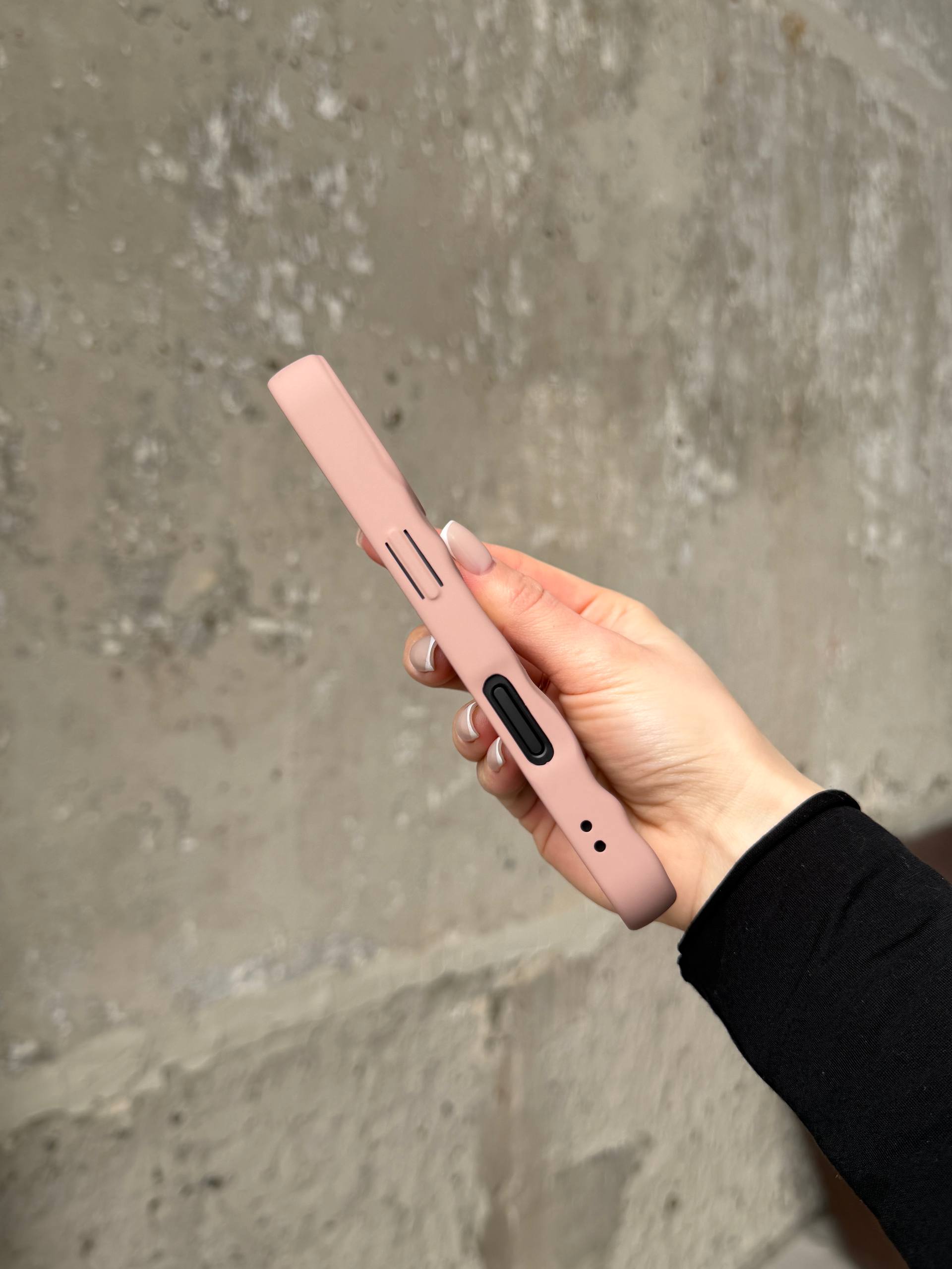 Чехол матовый волнистый Wave Case на iPhone 17 Powder (06)