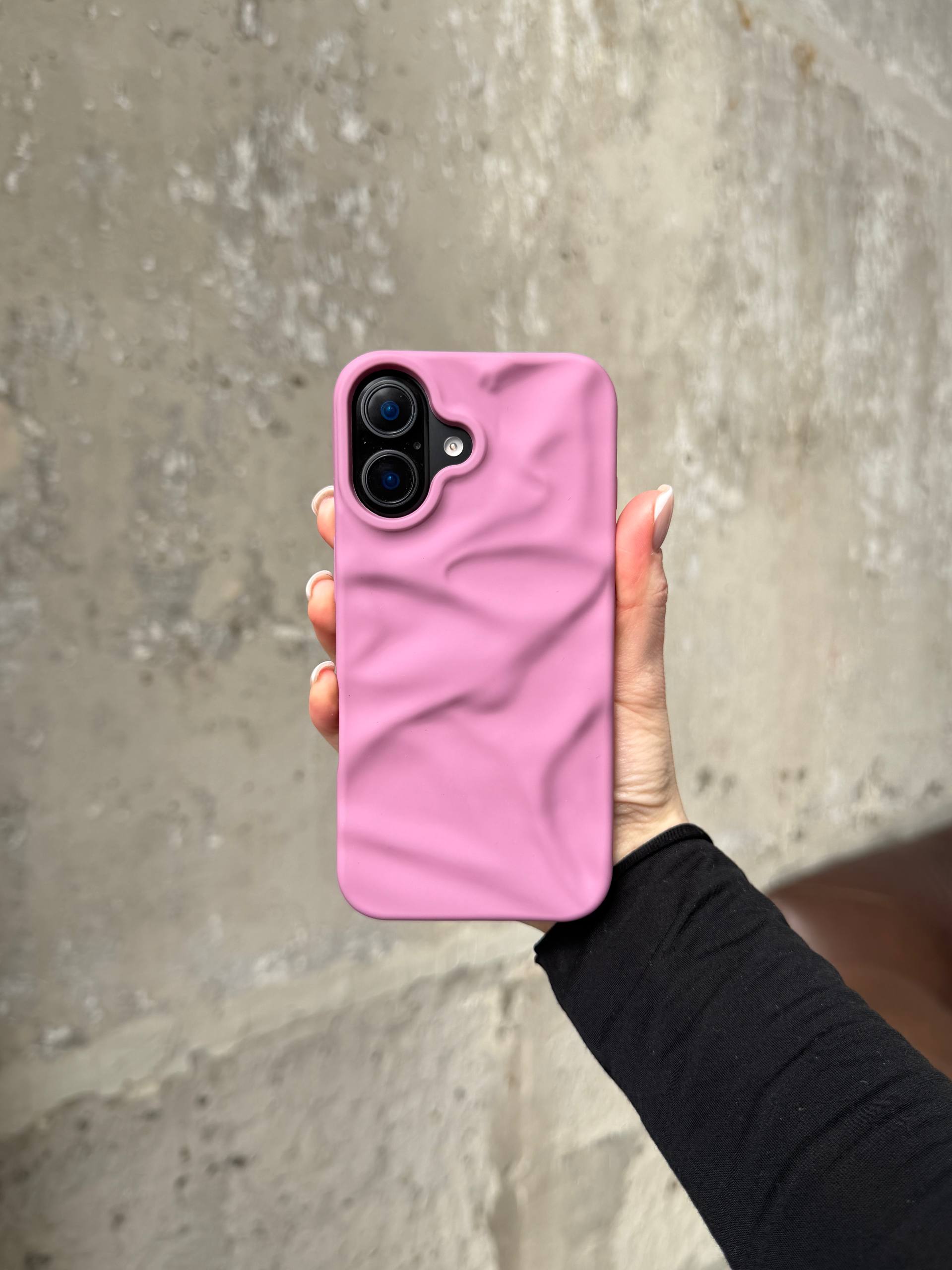 Чехол матовый волнистый Wave Case для iPhone 17 Mauve (08)