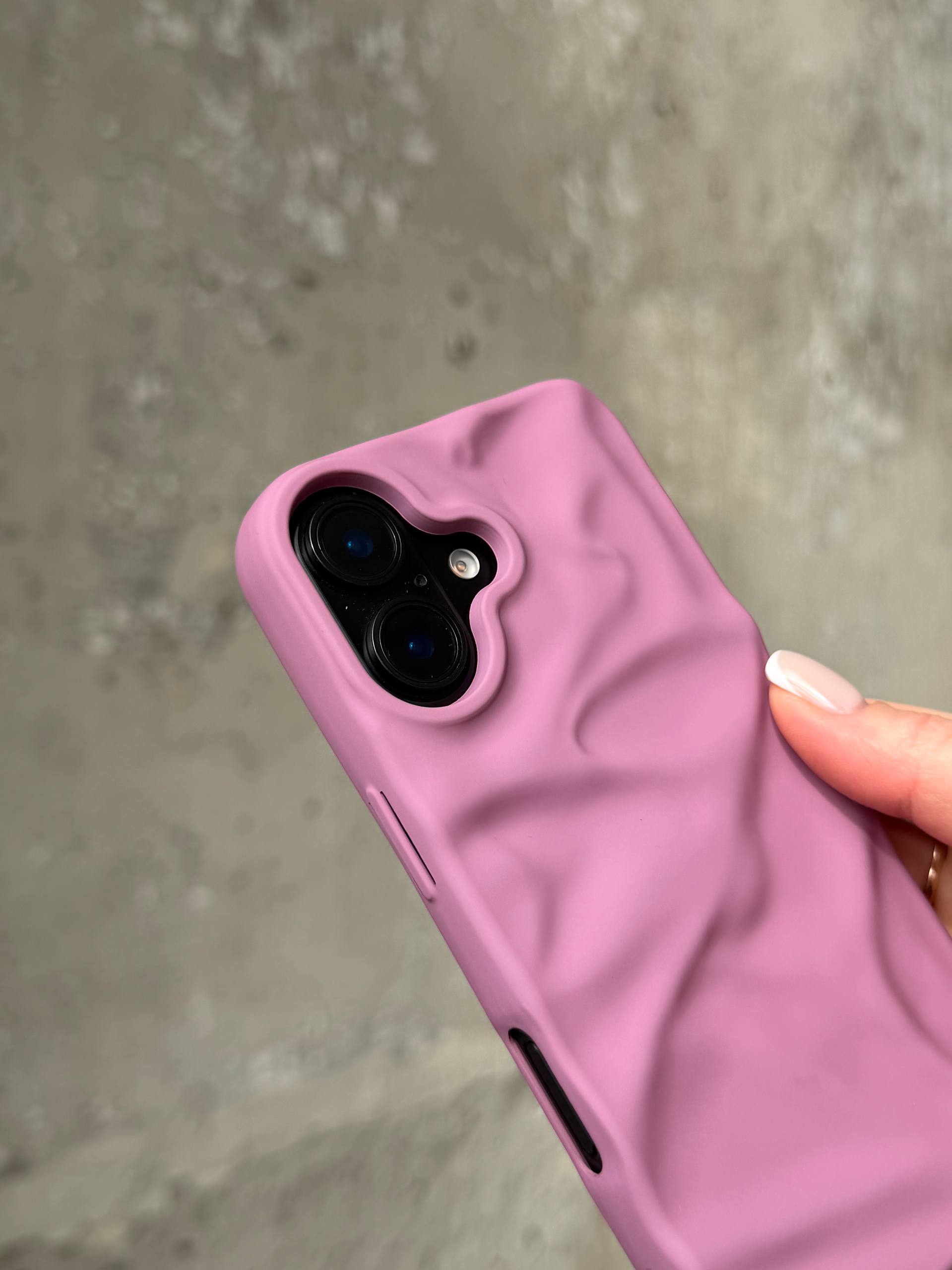 Чехол матовый волнистый Wave Case для iPhone 17 Mauve (08)