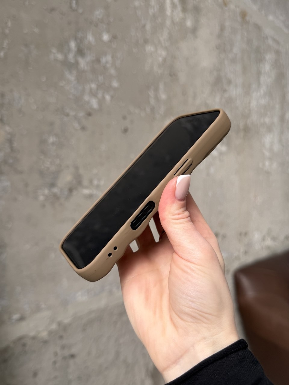 Чохол матовий хвилястий Wave Case на iPhone 17 Milk Chocolate (05)