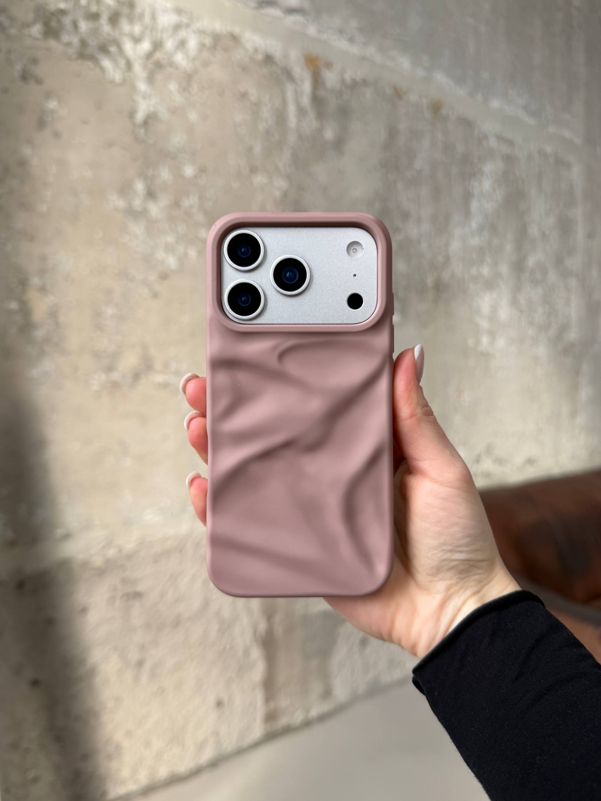 Чехол матовый волнистый Wave Case на iPhone 17 Pro Max Powder (06)