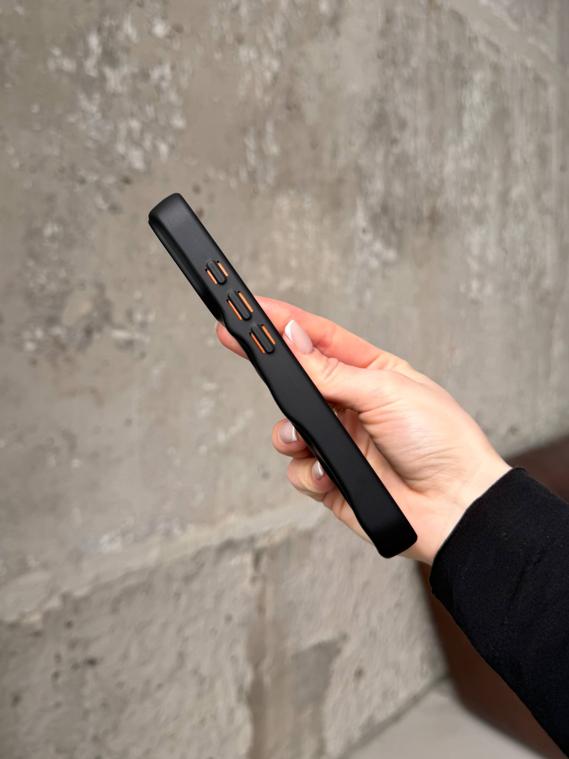 Чехол матовый волнистый Wave Case для iPhone 17 Pro Max Black (07)