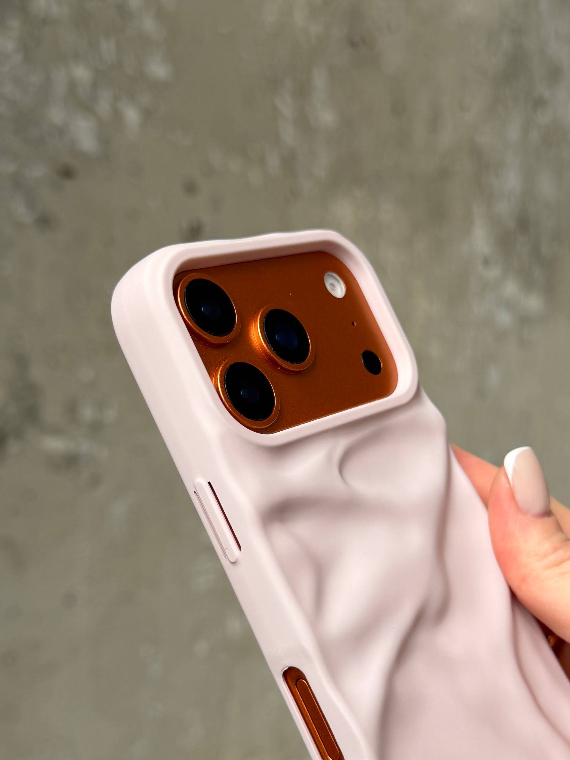 Чохол матовий хвилястий Wave Case на iPhone 17 Pro Max Chalk Pink (04)