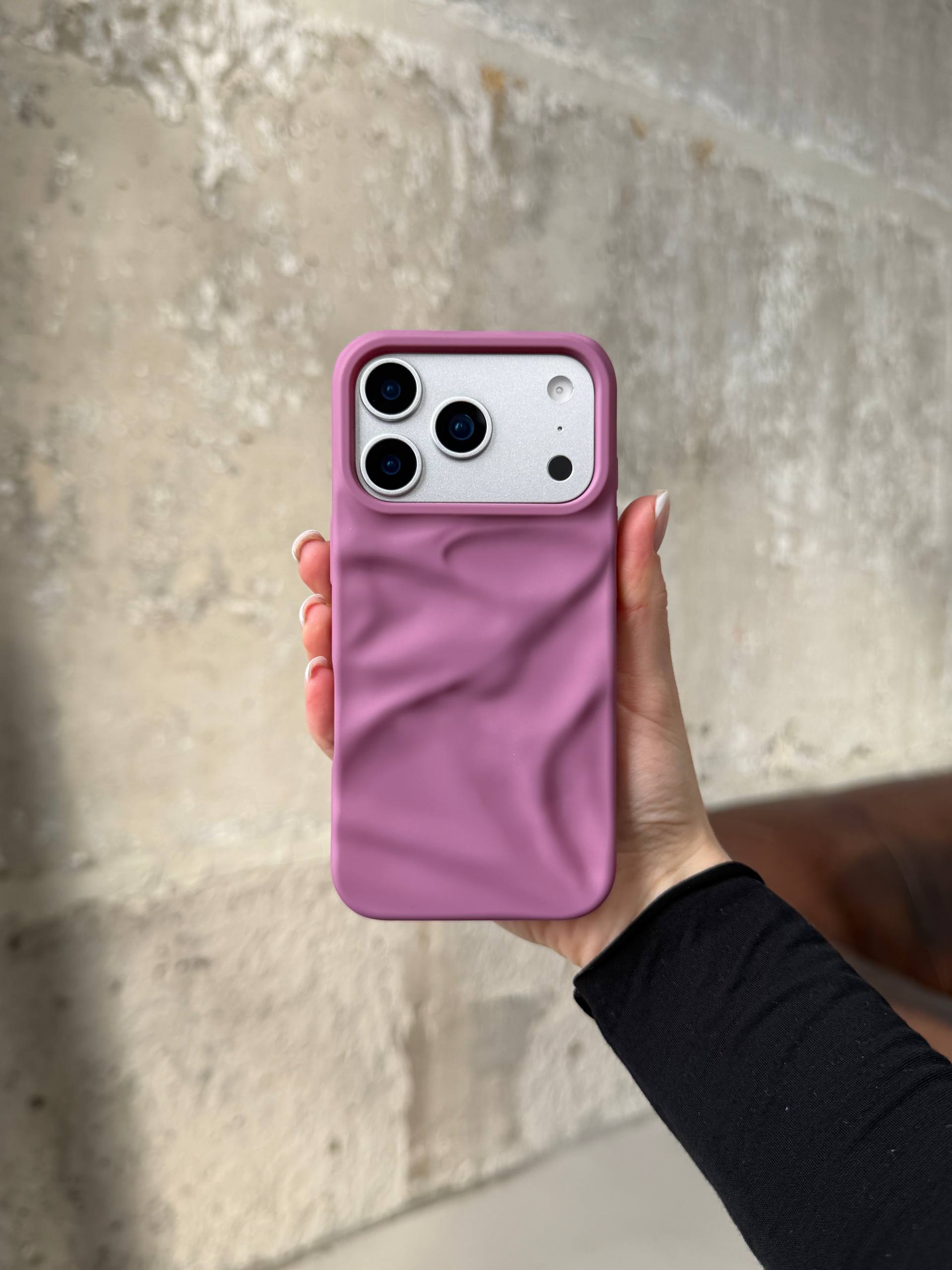 Чехол матовый волнистый Wave Case для iPhone 17 Pro Max Mauve (08)