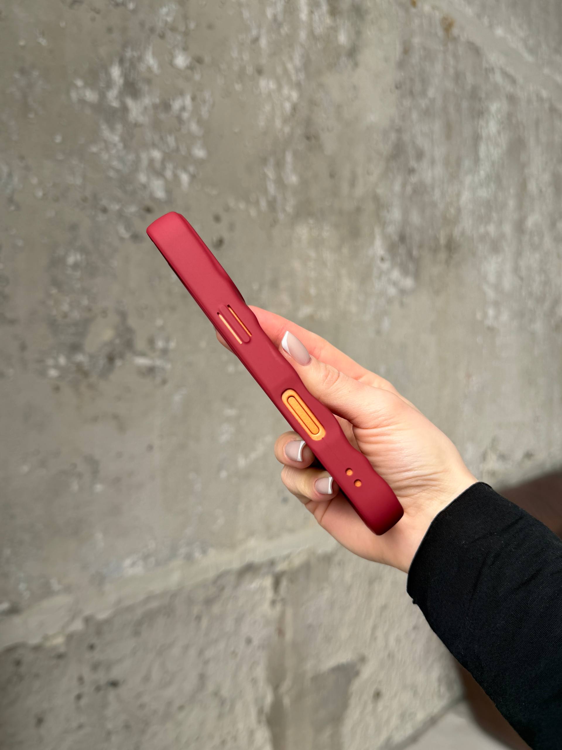 Чехол матовый волнистый Wave Case для iPhone 17 Pro Max Wine Red (10)