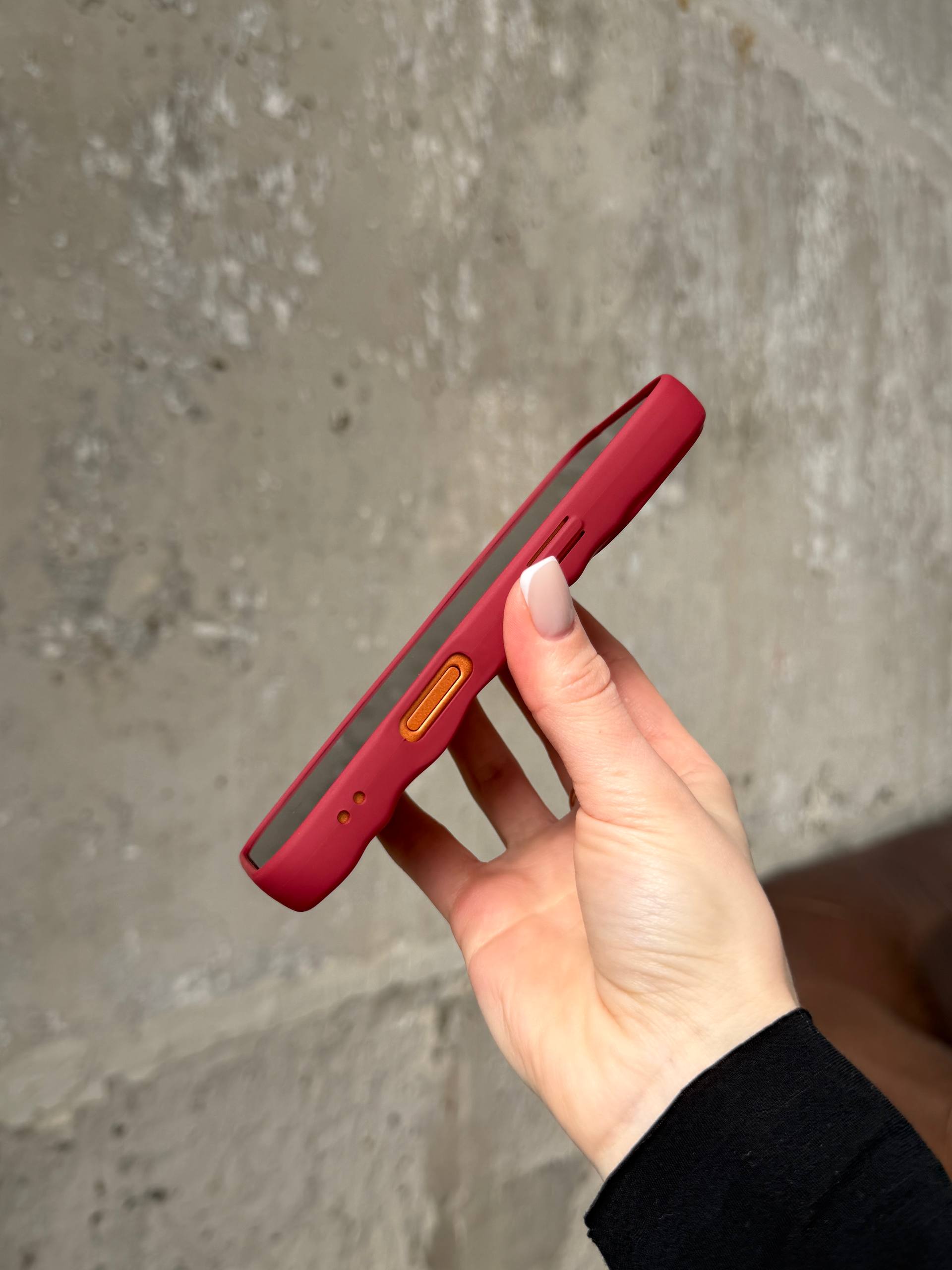 Чехол матовый волнистый Wave Case для iPhone 17 Pro Max Wine Red (10)