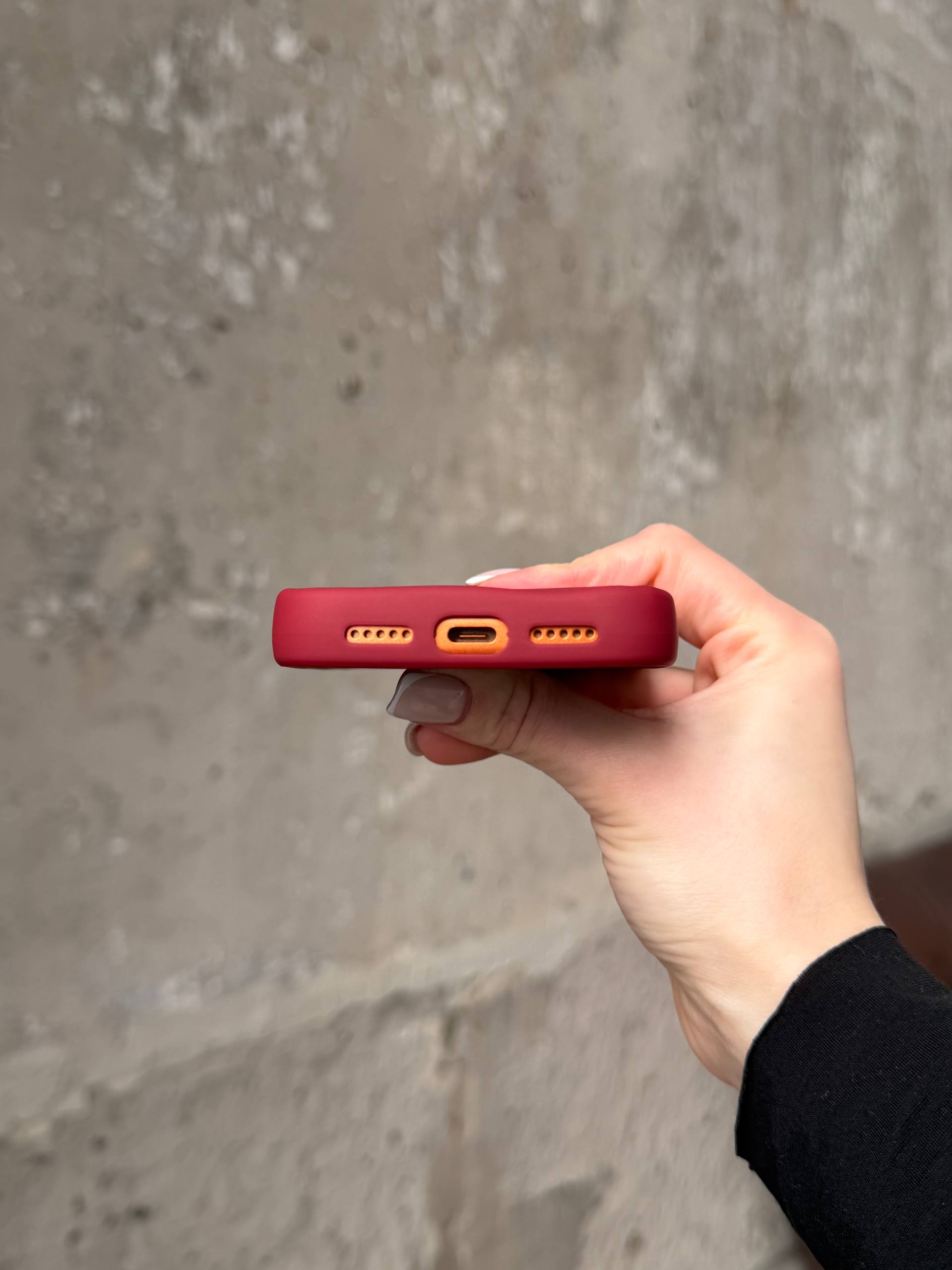 Чехол матовый волнистый Wave Case для iPhone 17 Pro Max Wine Red (10)