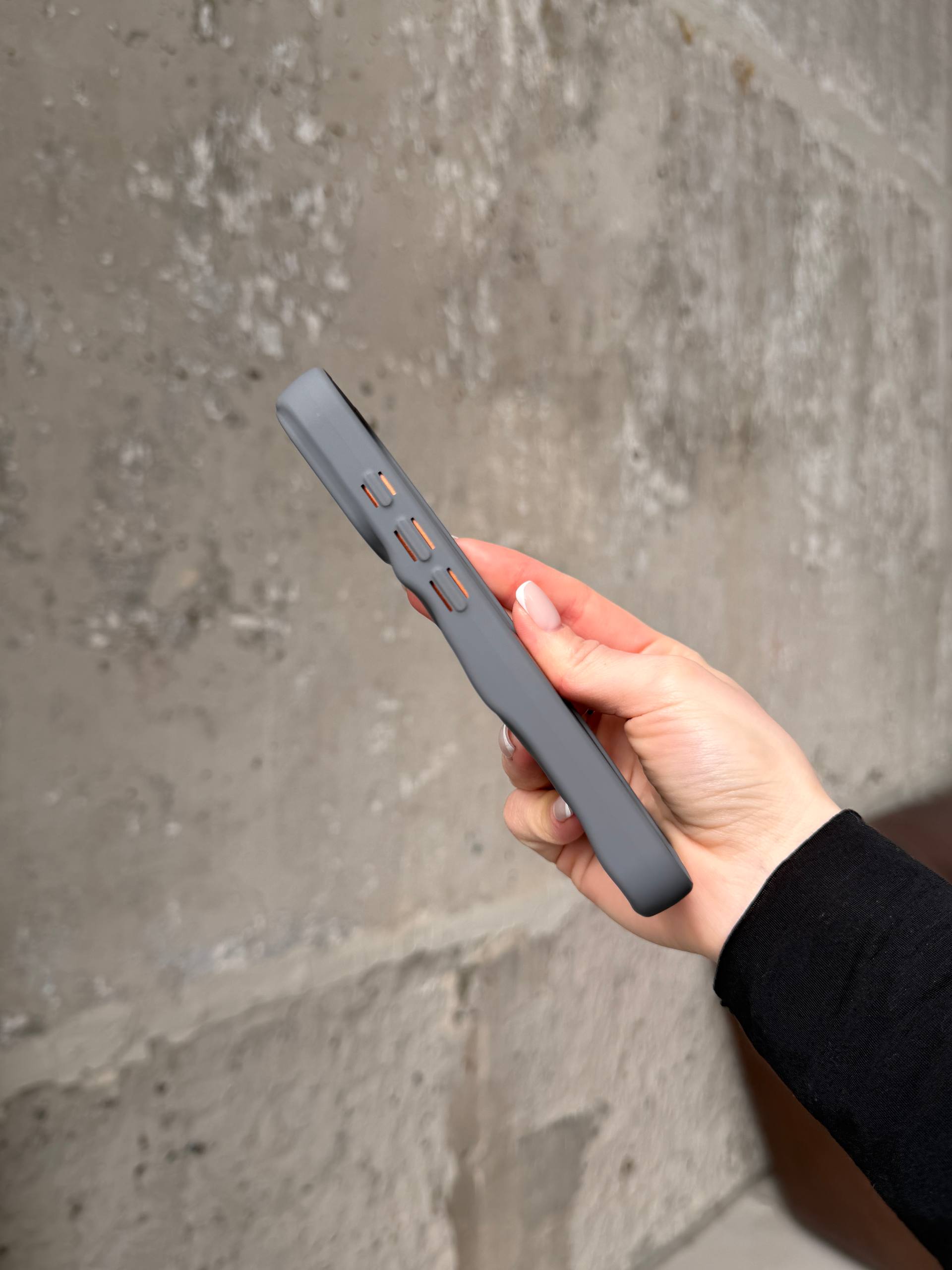 Чехол матовый волнистый Wave Case для iPhone 17 Pro Max Grey (02)