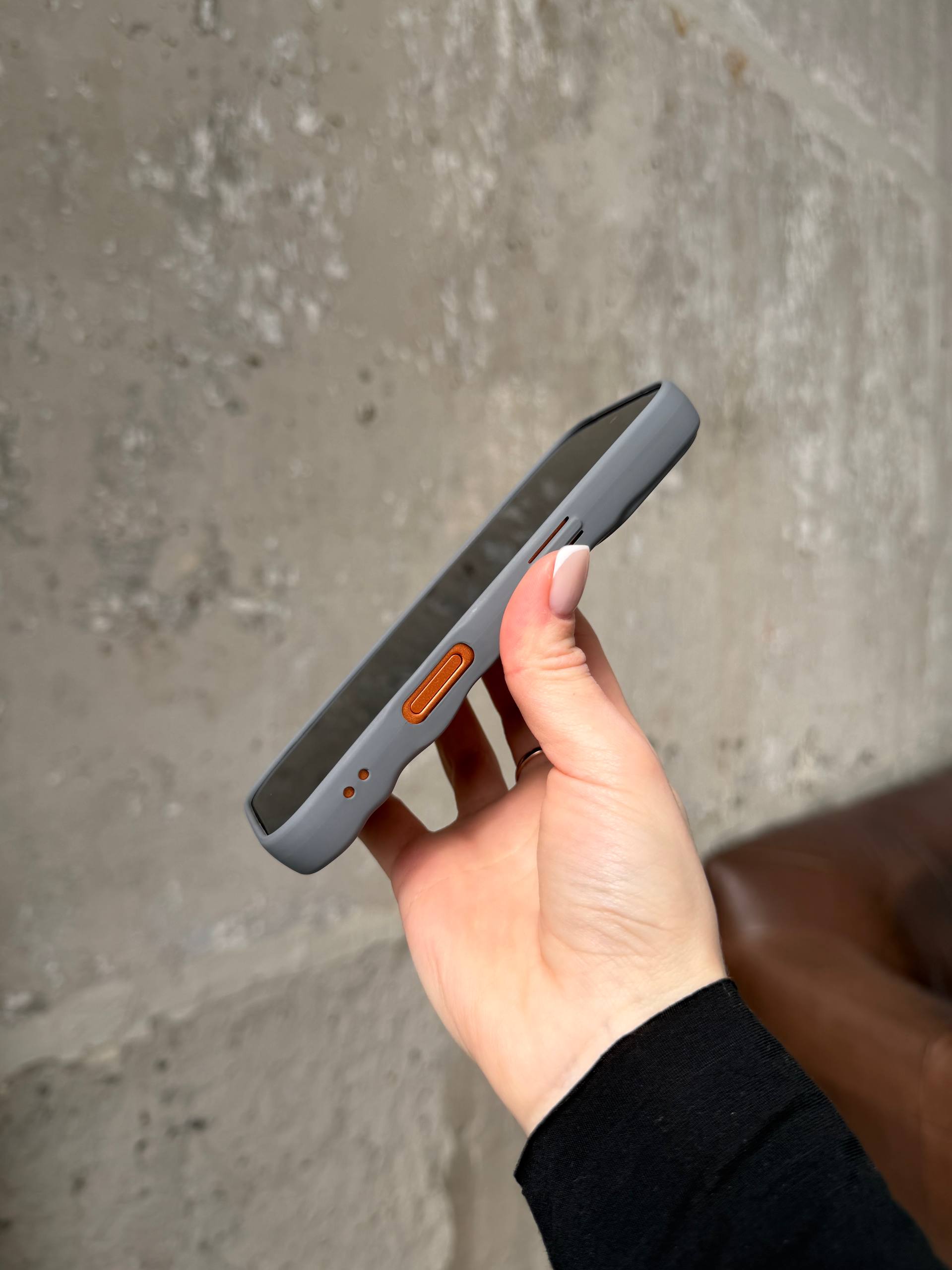 Чехол матовый волнистый Wave Case для iPhone 17 Pro Max Grey (02)