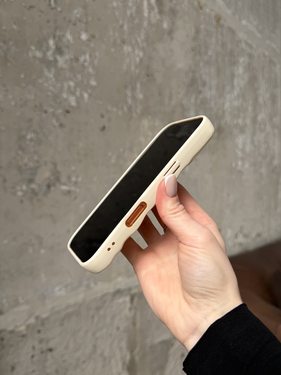 Чехол матовый волнистый Wave Case для iPhone 17 Pro Max Beige (01)