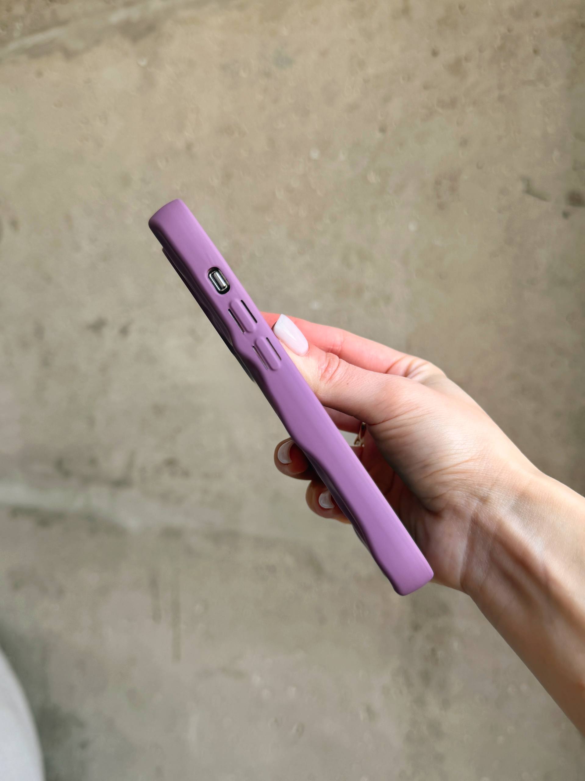 Чехол матовый волнистый Wave Case для iPhone 13 Pro Mauve (08)