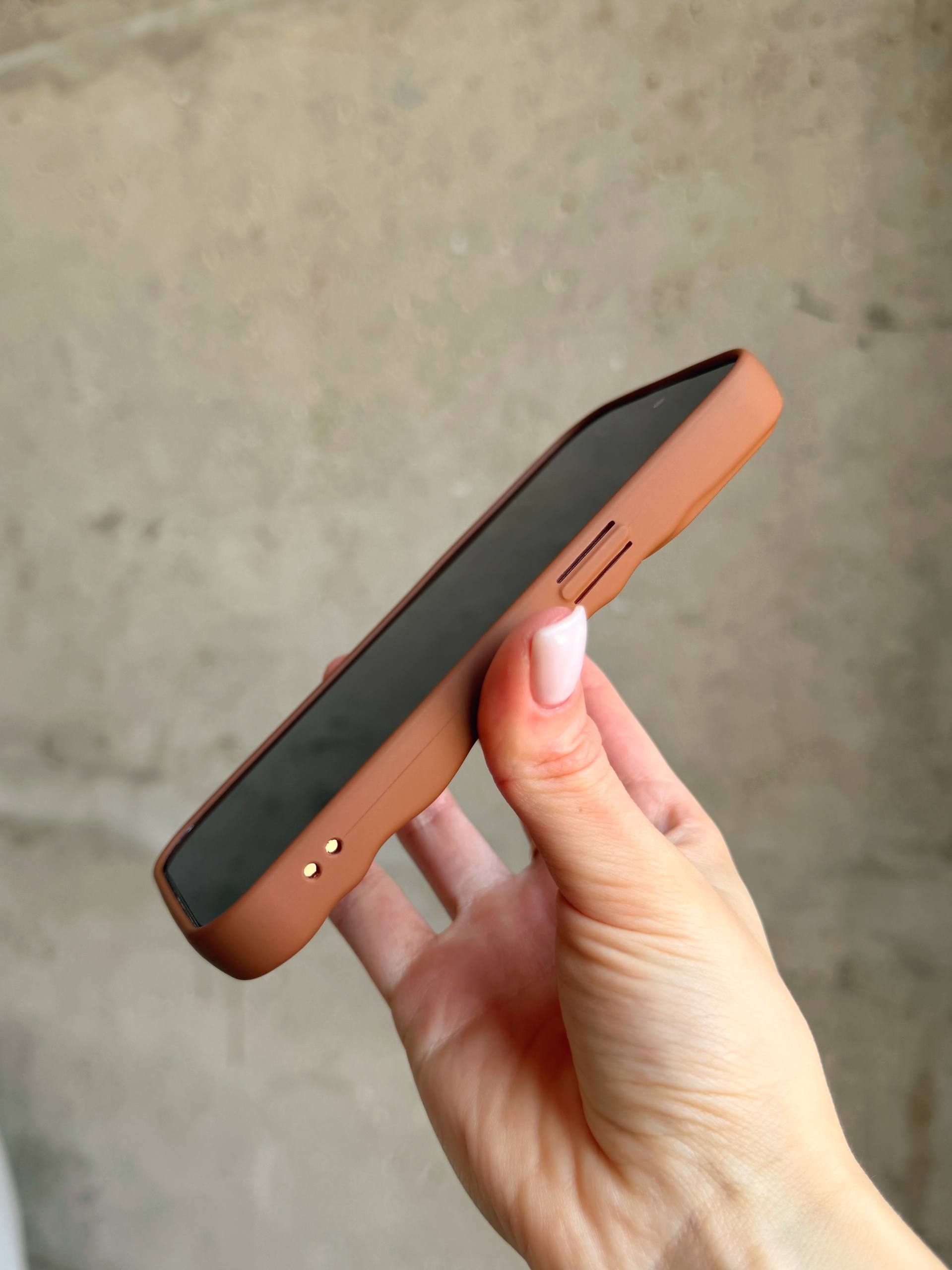 Чехол матовый волнистый Wave Case на iPhone 12 / 12 Pro Brown (03)