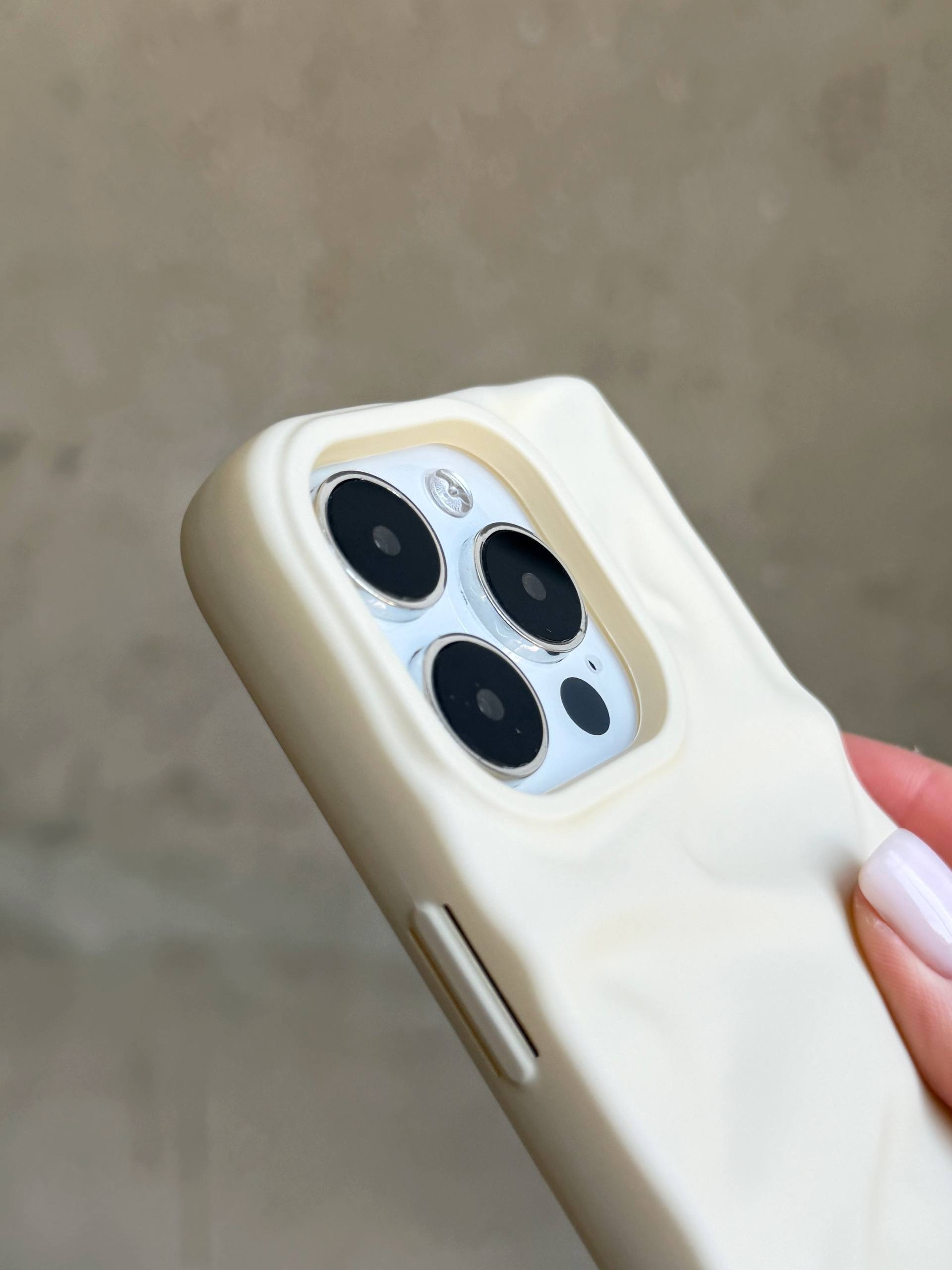 Чохол матовий хвилястий Wave Case на iPhone 12 Pro Max Beige (01)