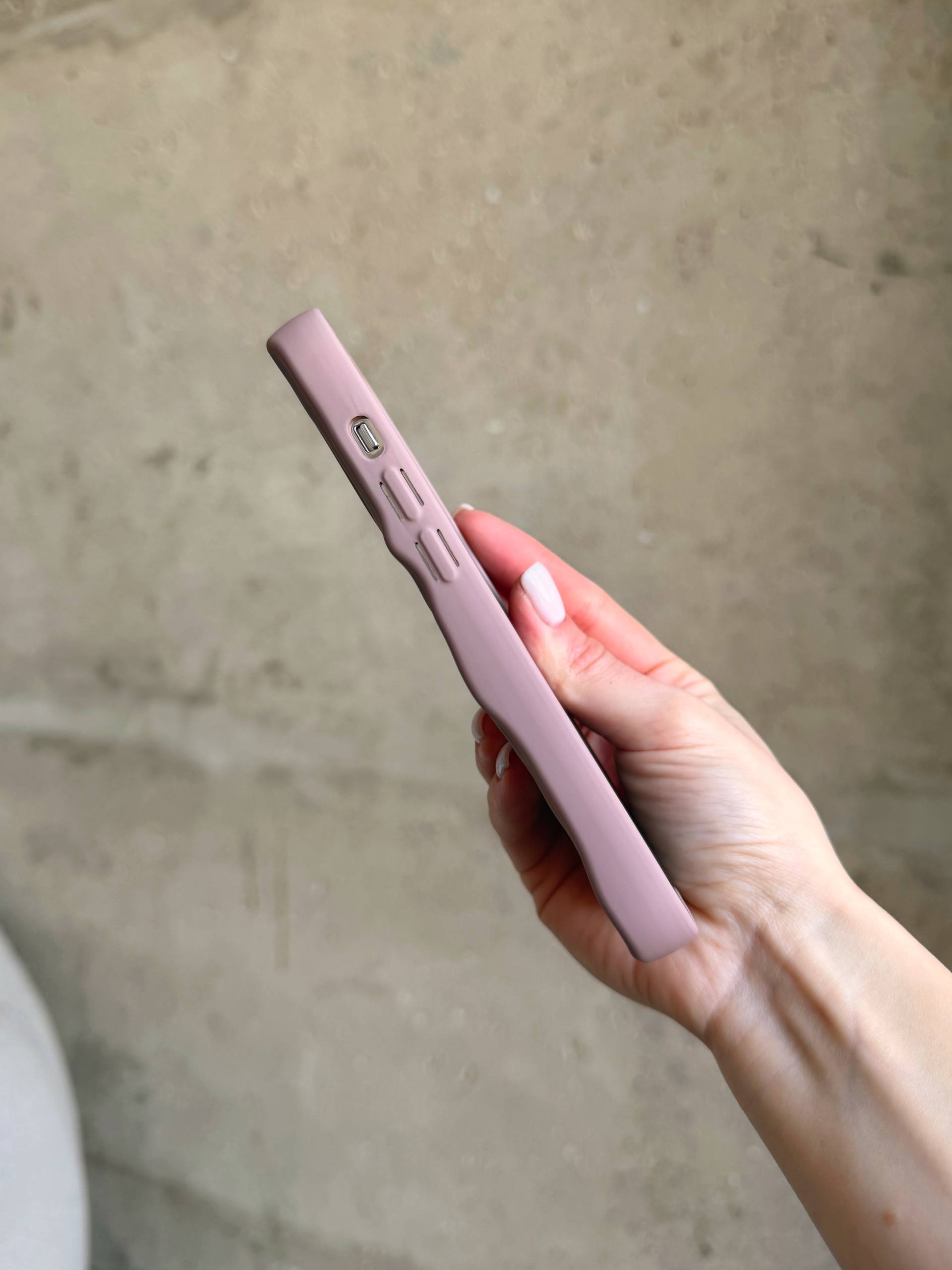 Чехол матовый волнистый Wave Case на iPhone 12 Pro Max Powder (06)