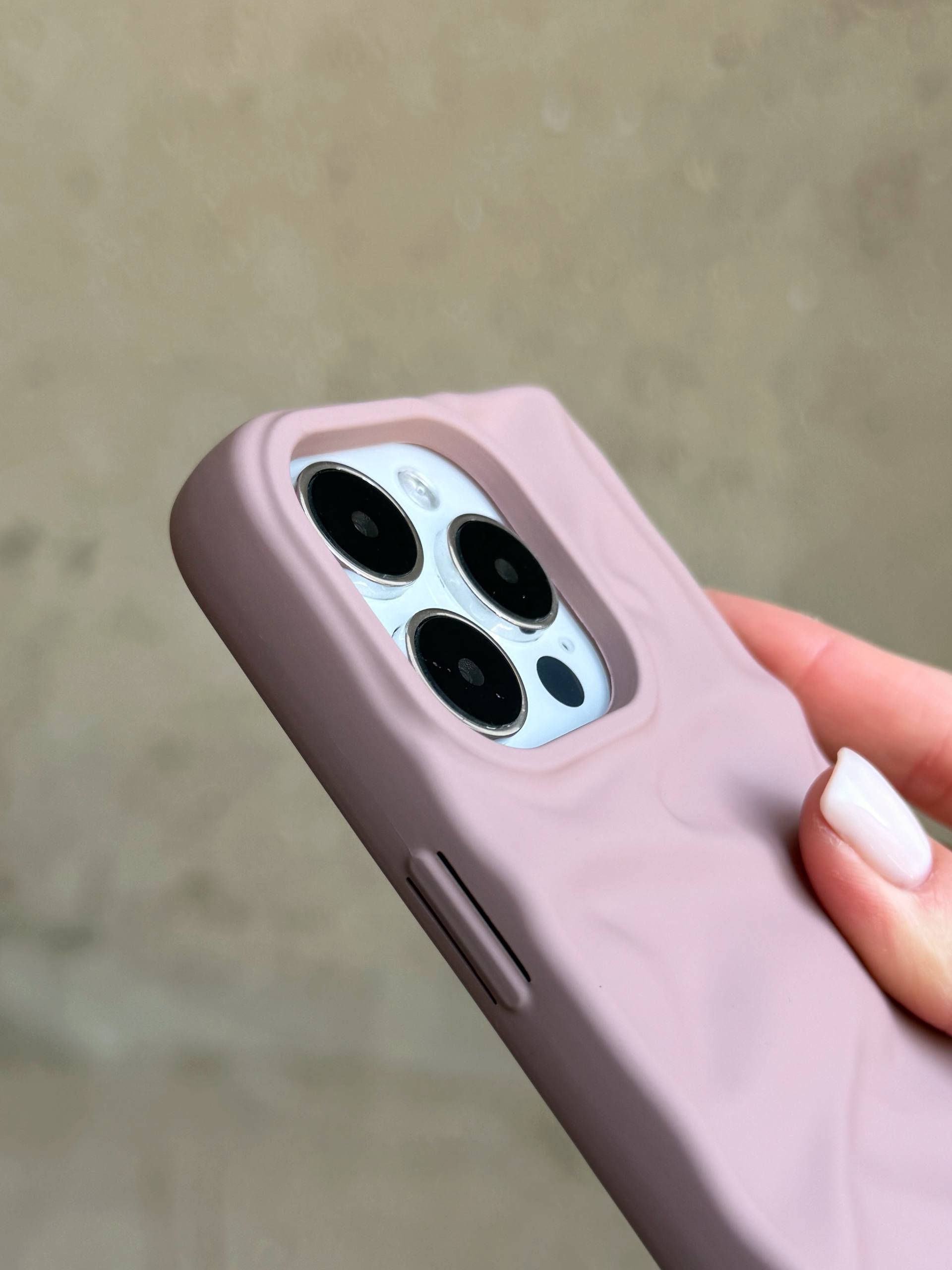 Чехол матовый волнистый Wave Case на iPhone 12 Pro Max Powder (06)