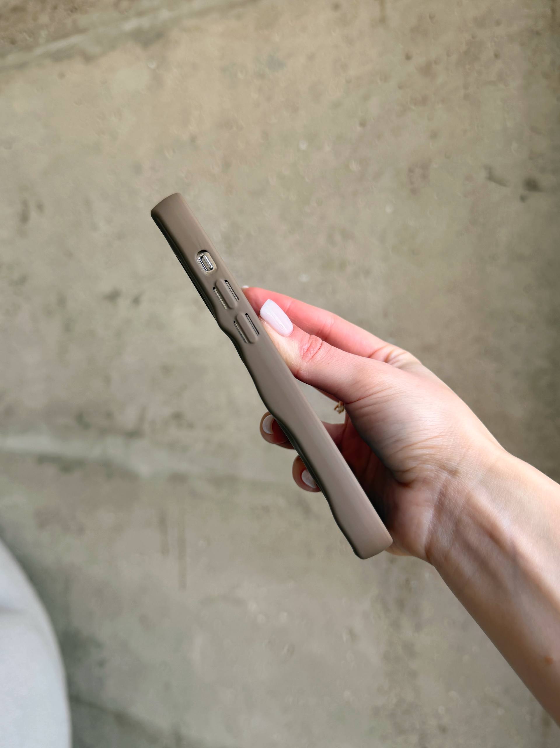 Чехол матовый волнистый Wave Case для iPhone 12 Pro Max Milk Chocolate (05)