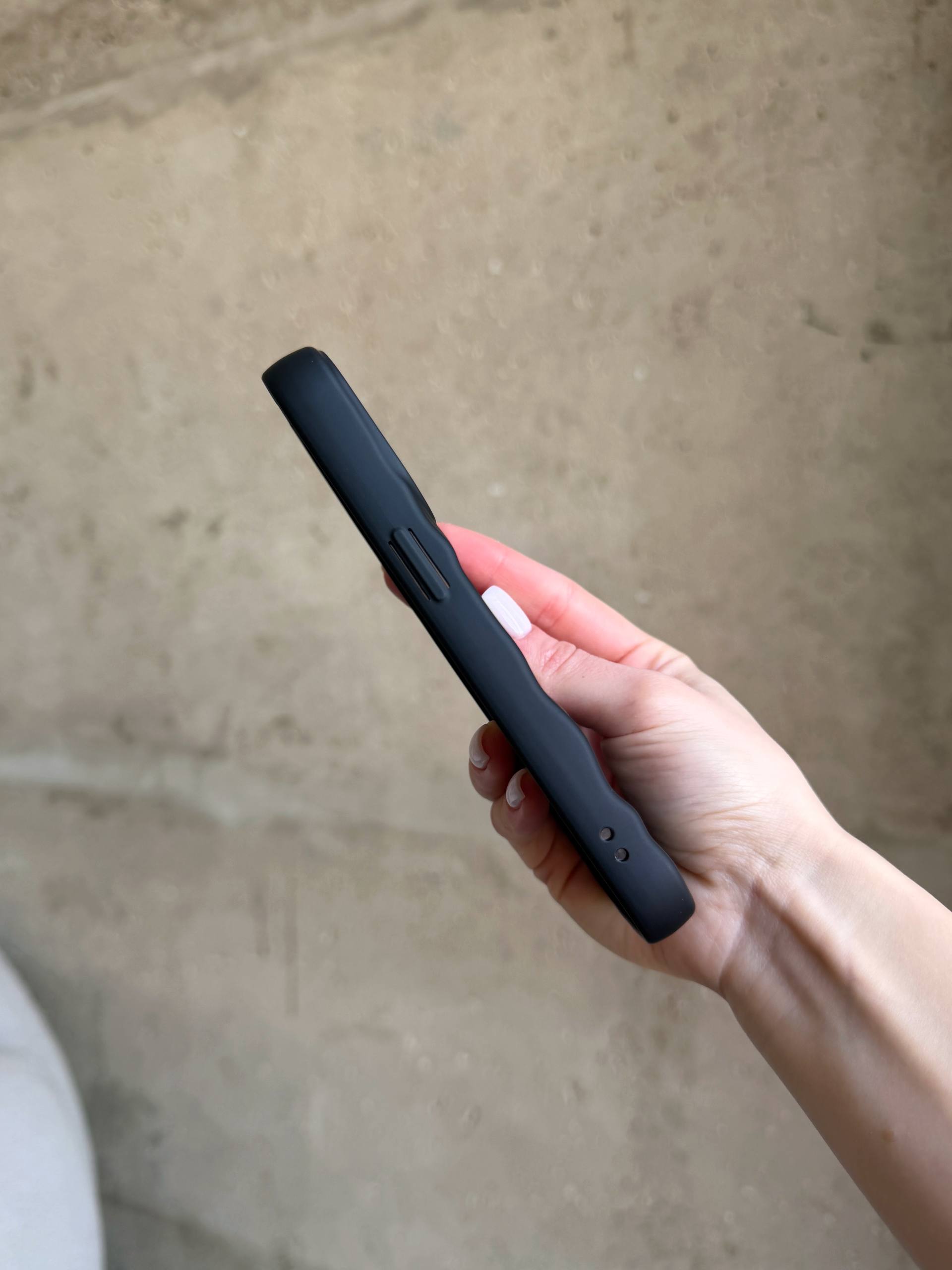 Чехол матовый волнистый Wave Case для iPhone 13 Pro Max Black (07)
