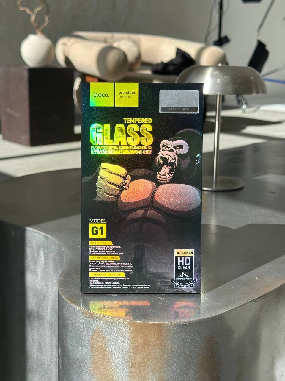 Премиальное защитное стекло Hoco G1 на iPhone 15+