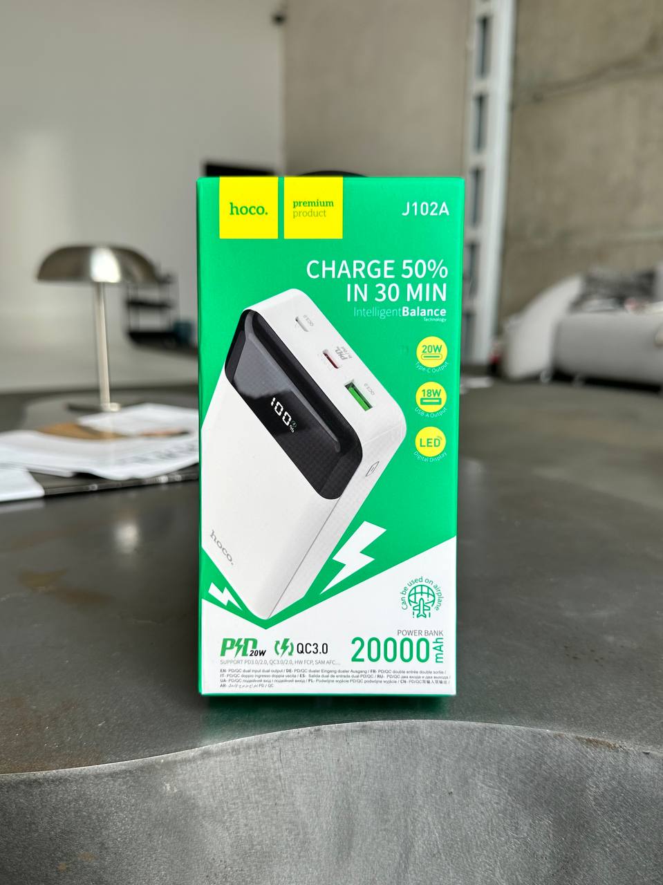 Повербанк Hoco J102A 20000mAh White