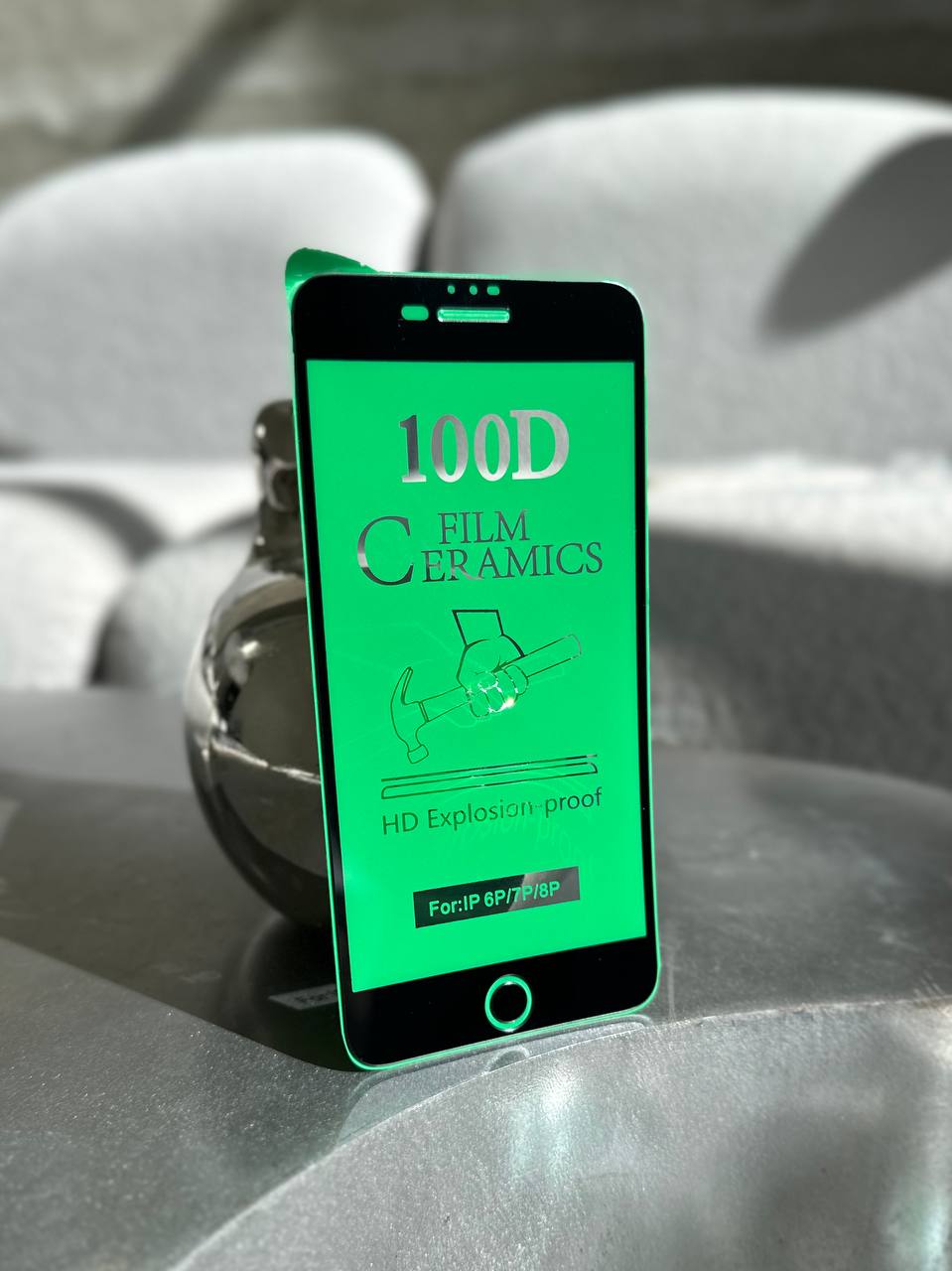 Захисне скло Ceramic гнучке глянсове на iPhone 7+ / 8+ Black