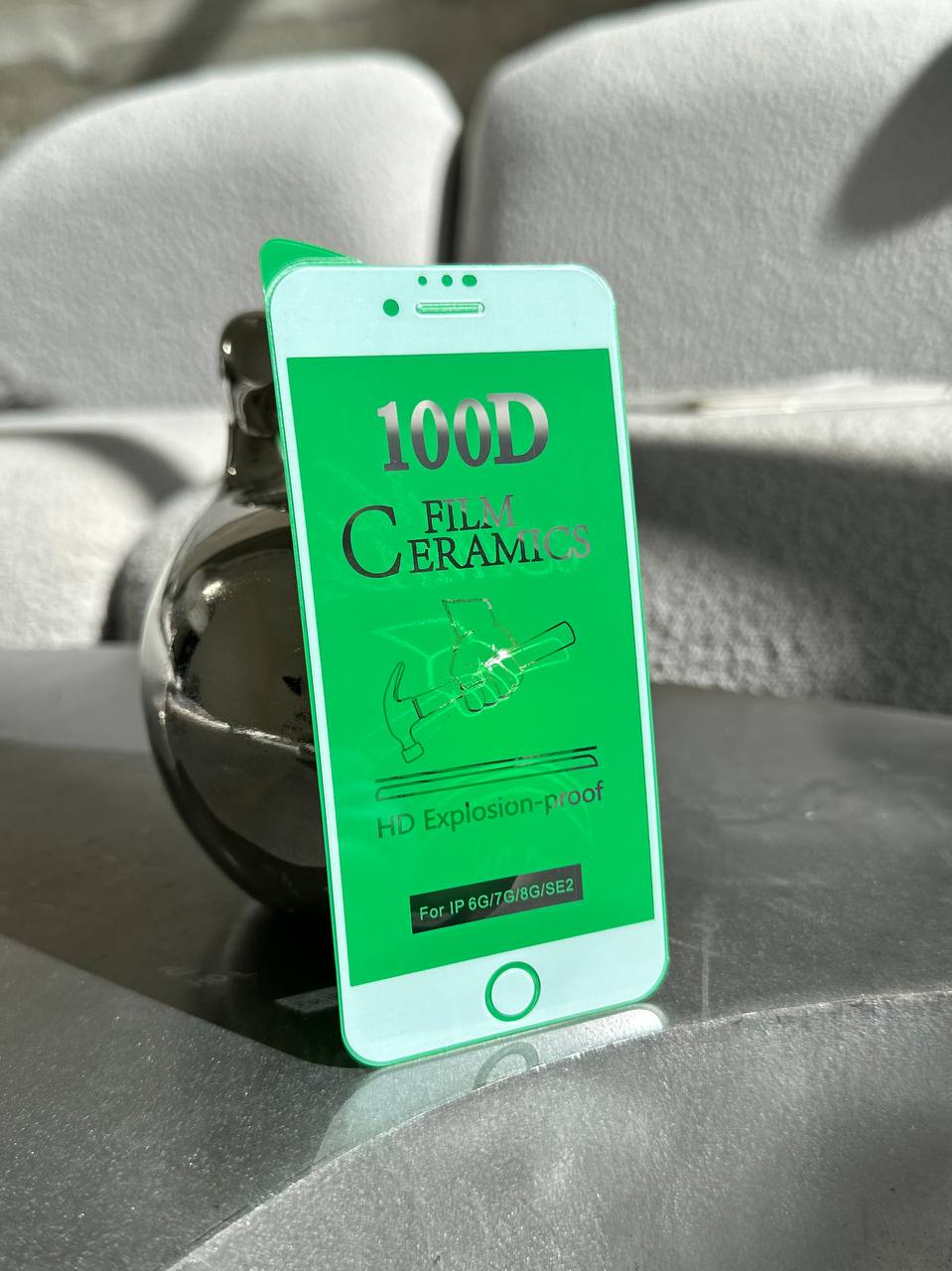 Захисне скло Ceramic гнучке глянсове на iPhone 7 / 8/SE White