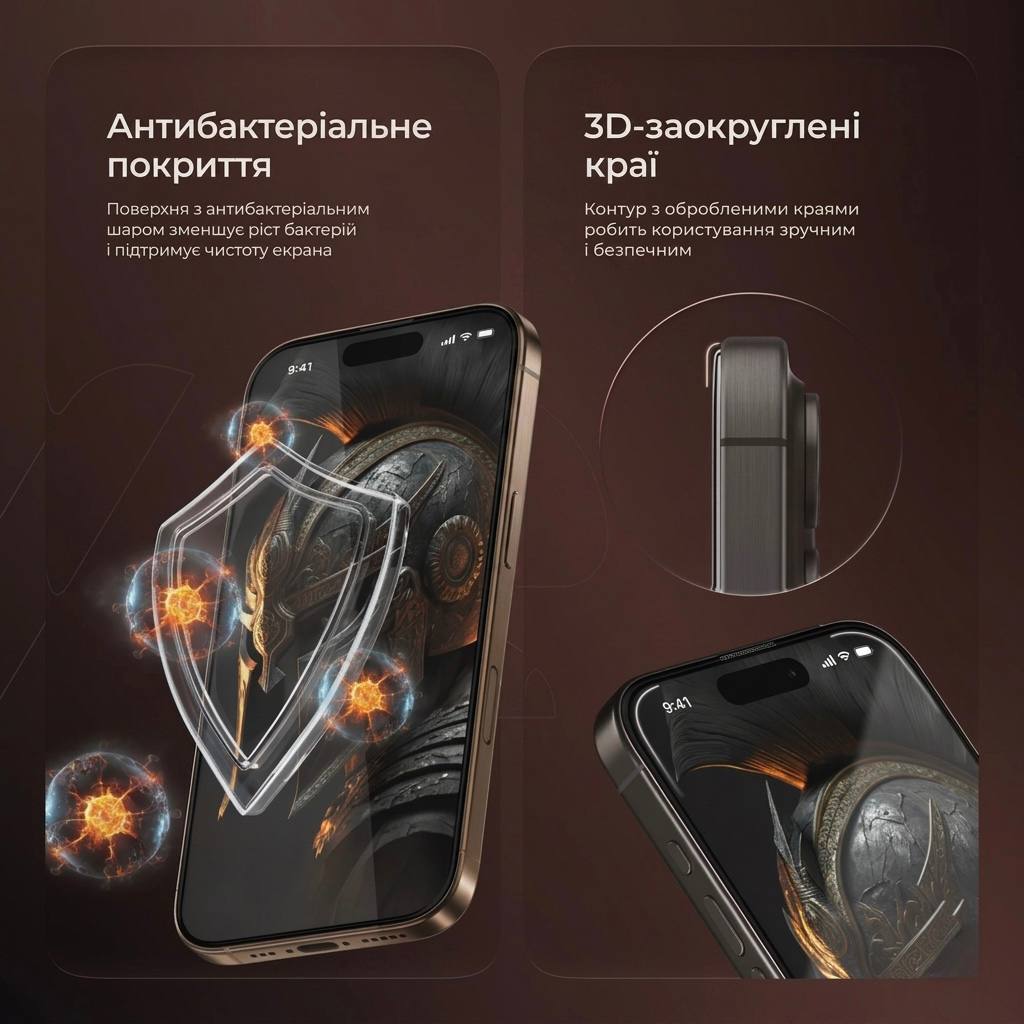 Преміальне захисне скло Proove Achilles Installation Box на iPhone 15 Pro