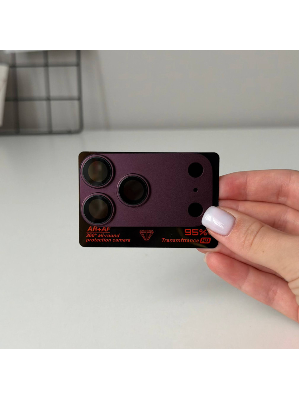 Защитная накладка для камеры для iPhone 18 Pro Dark Cherry