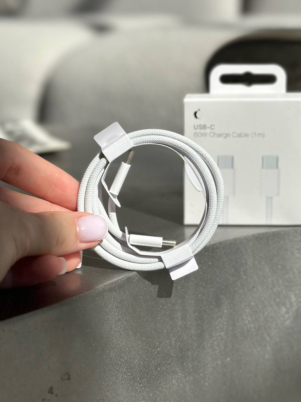 Кабель USB-C — USB-C плетеный с Яблочком