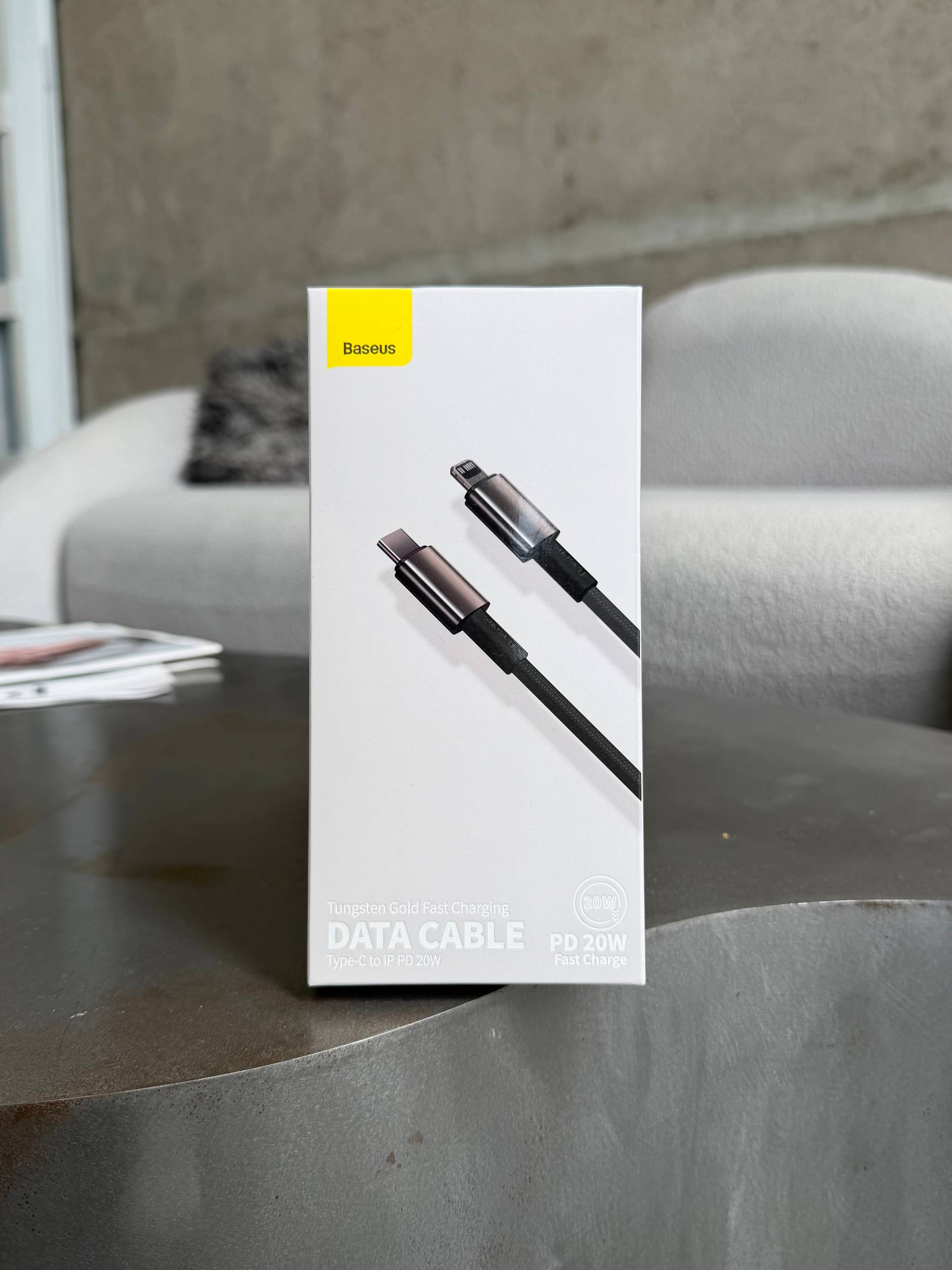 Кабель Baseus PD 20W USB-C — Lightning Tungsten Gold (1m)