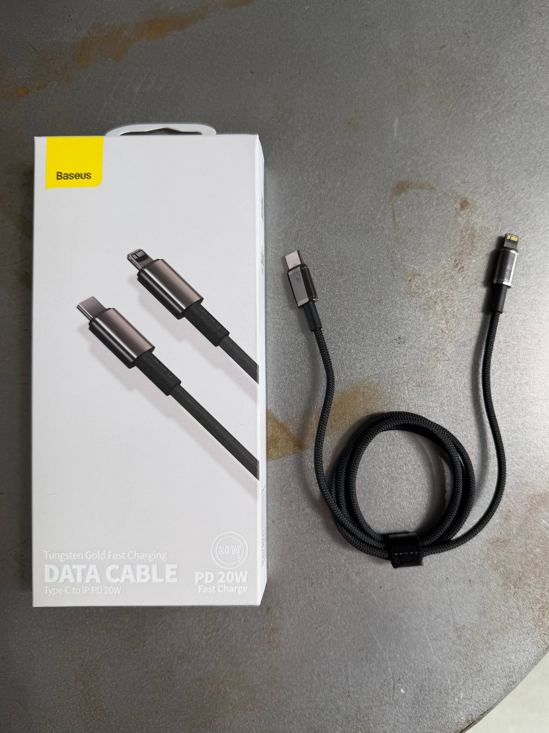 Кабель Baseus PD 20W USB-C — Lightning Tungsten Gold (1m)