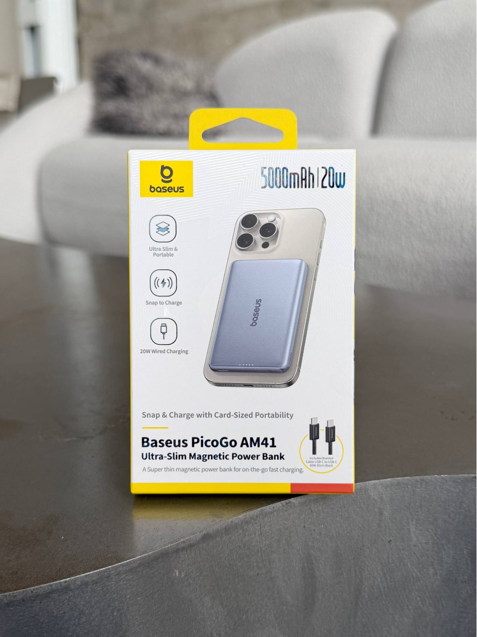 Повербанк Baseus PicoGo AM41 Ultra-Slim 5000mAh