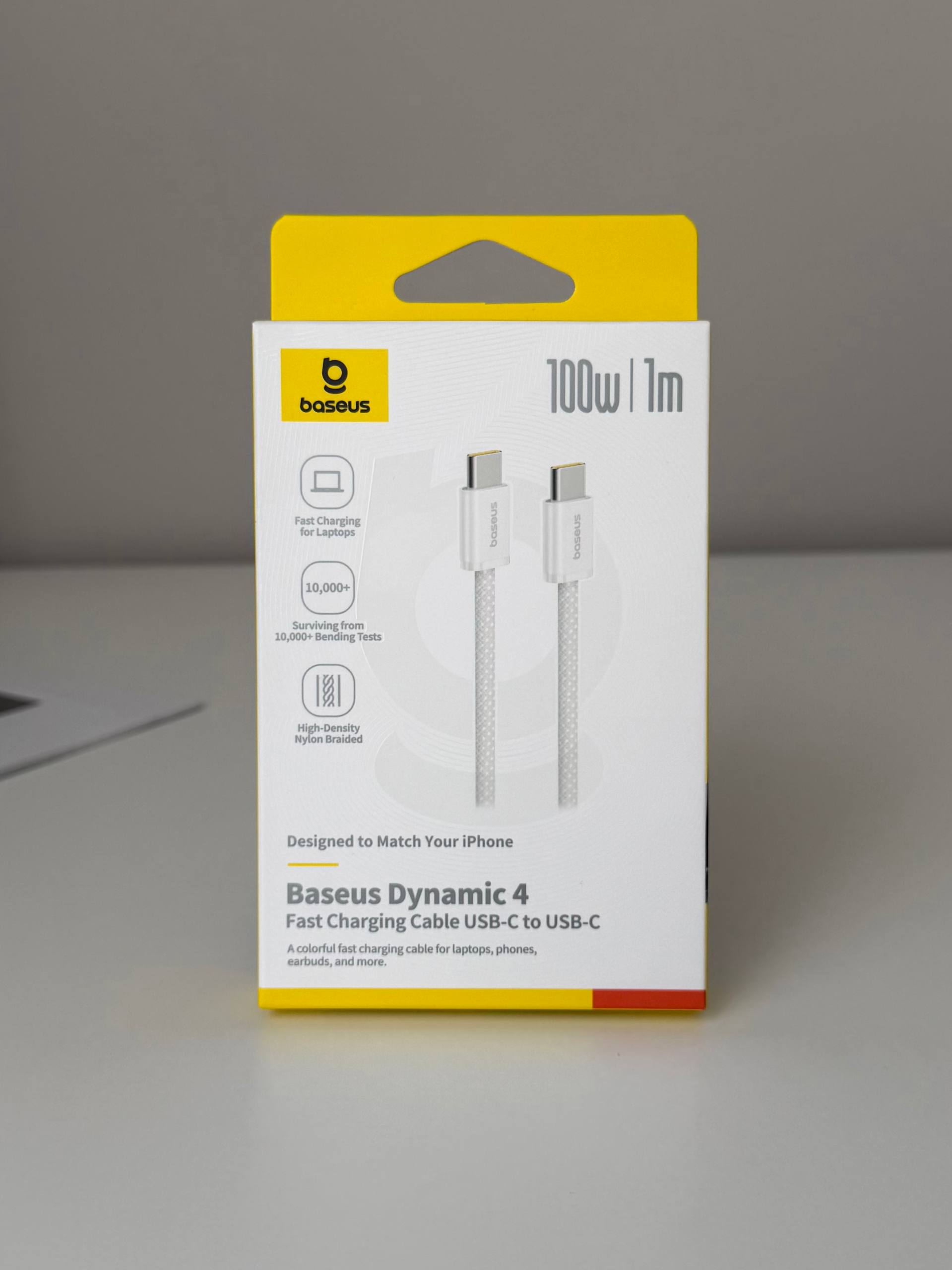Кабель Baseus 100W USB-C — USB-C New Dynamic 4 White (1m)