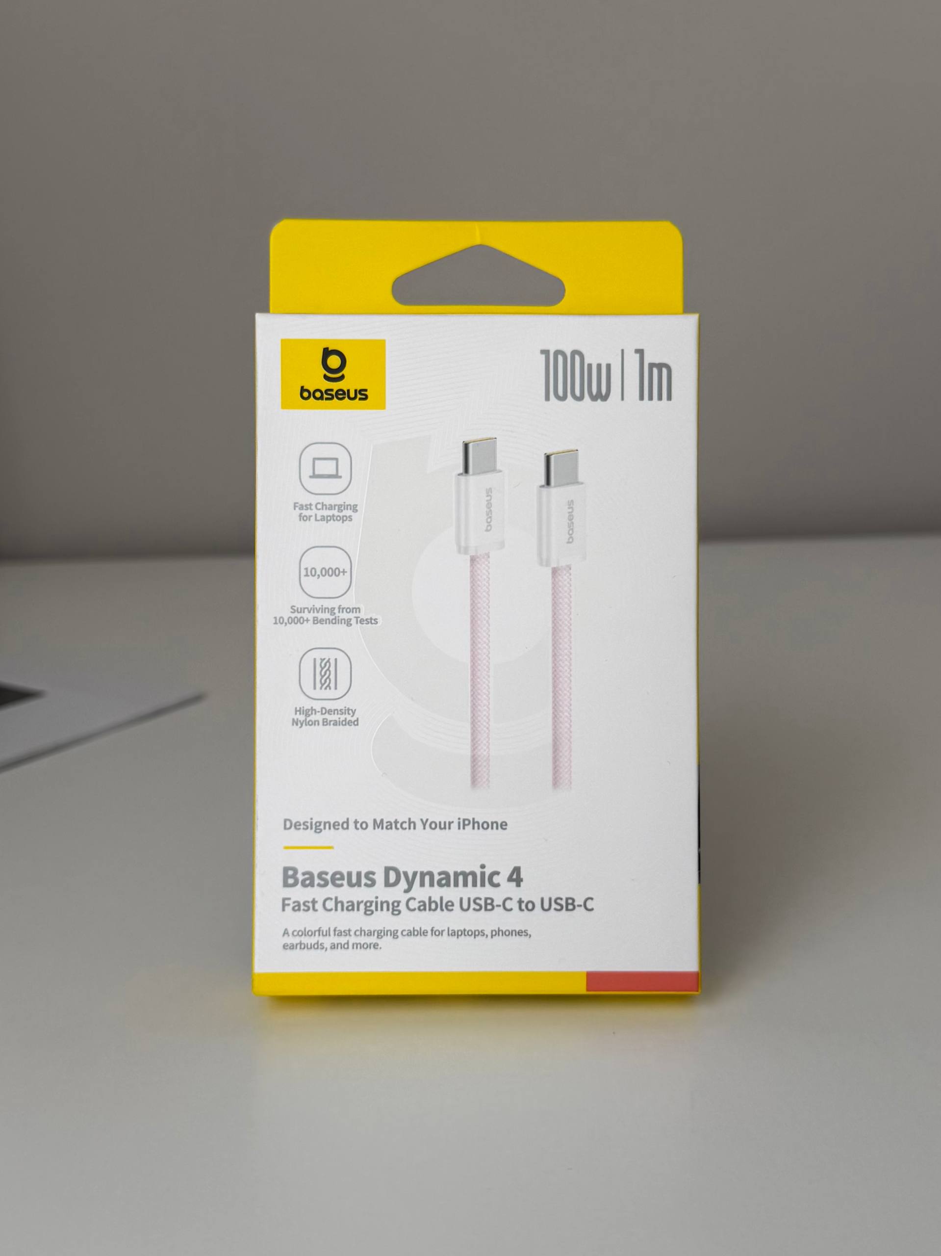 Кабель Baseus 100W USB-C — USB-C New Dynamic 4 Pink (1m)
