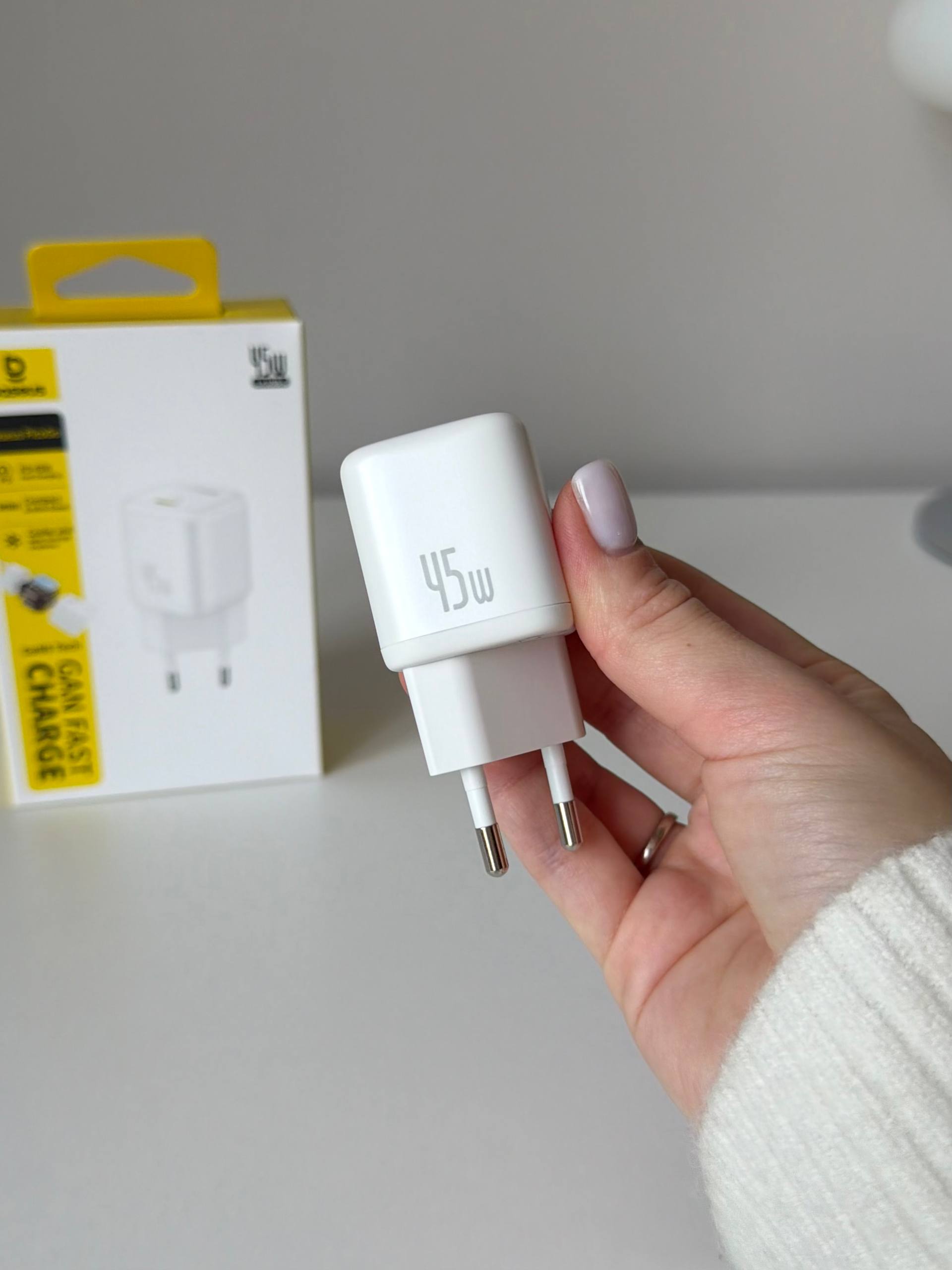 Блок зарядный Baseus PicoGo GaN 45W (USB-C)