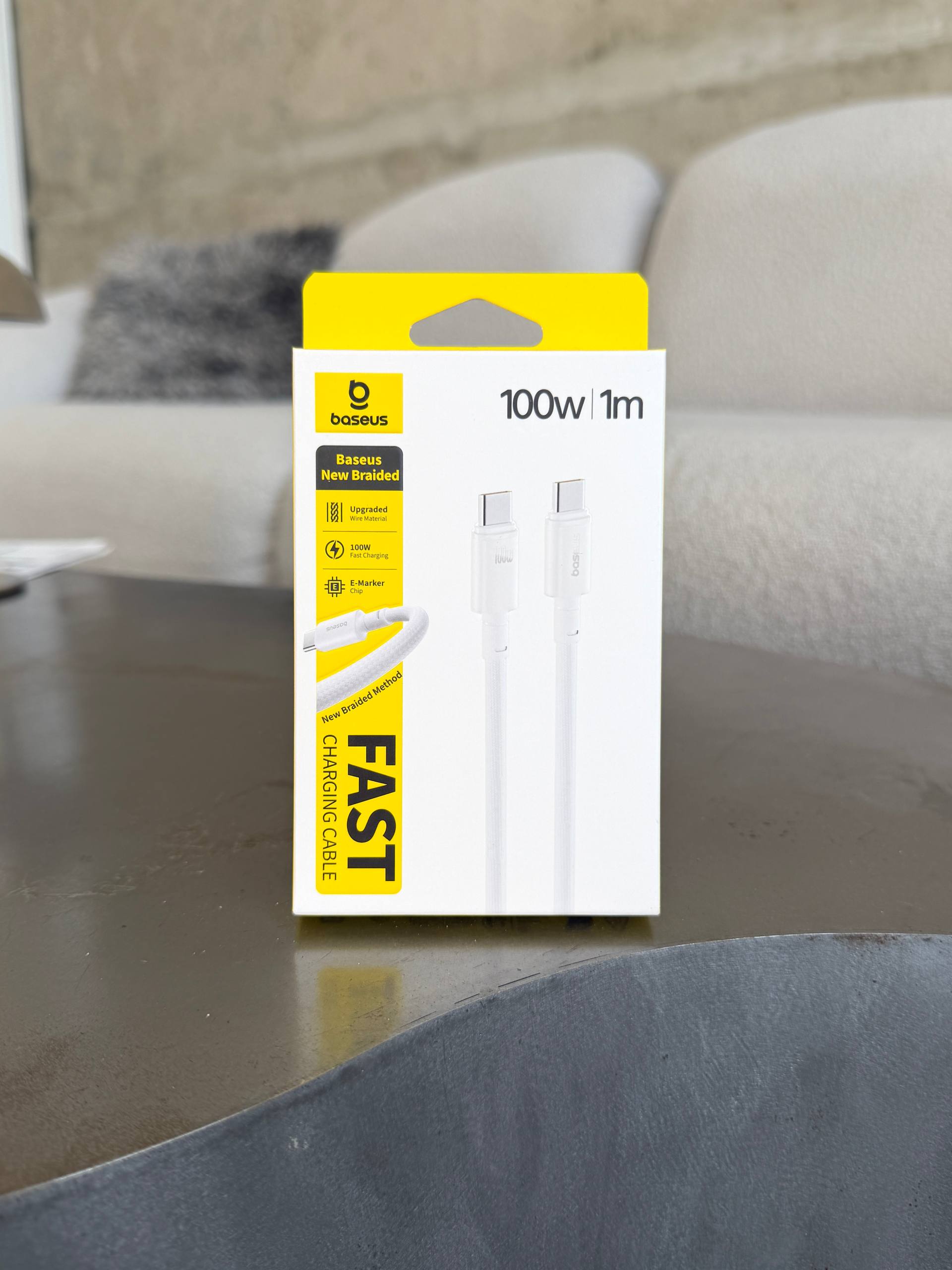 Кабель Baseus 100W USB-C — USB-C New Braided Fast Charging